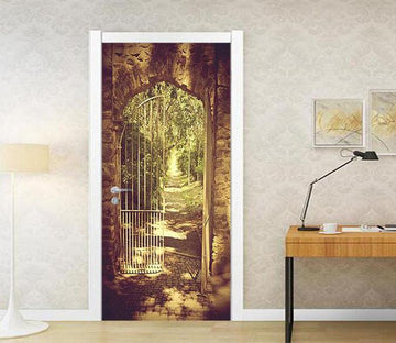 3D path through the woods arch door mural Wallpaper AJ Wallpaper 