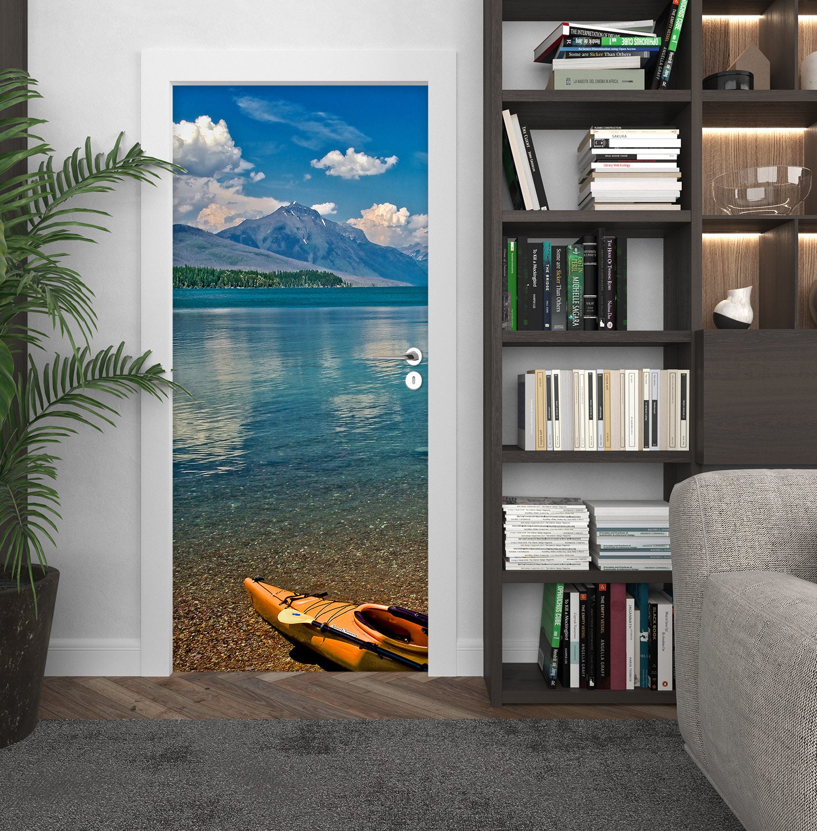 3D Mountains Lakeside 110206 Kathy Barefield Door Mural