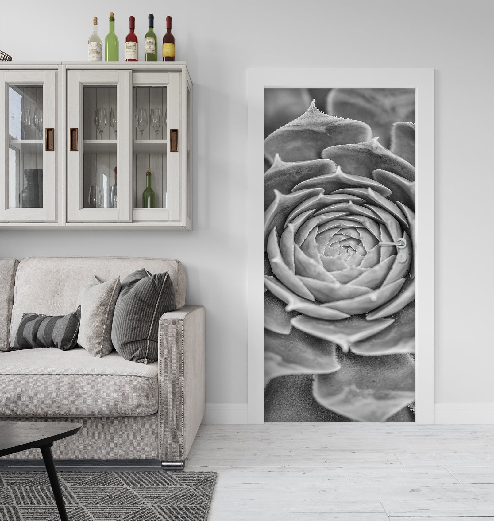 3D Succulents Flowers 106183 Assaf Frank Door Mural