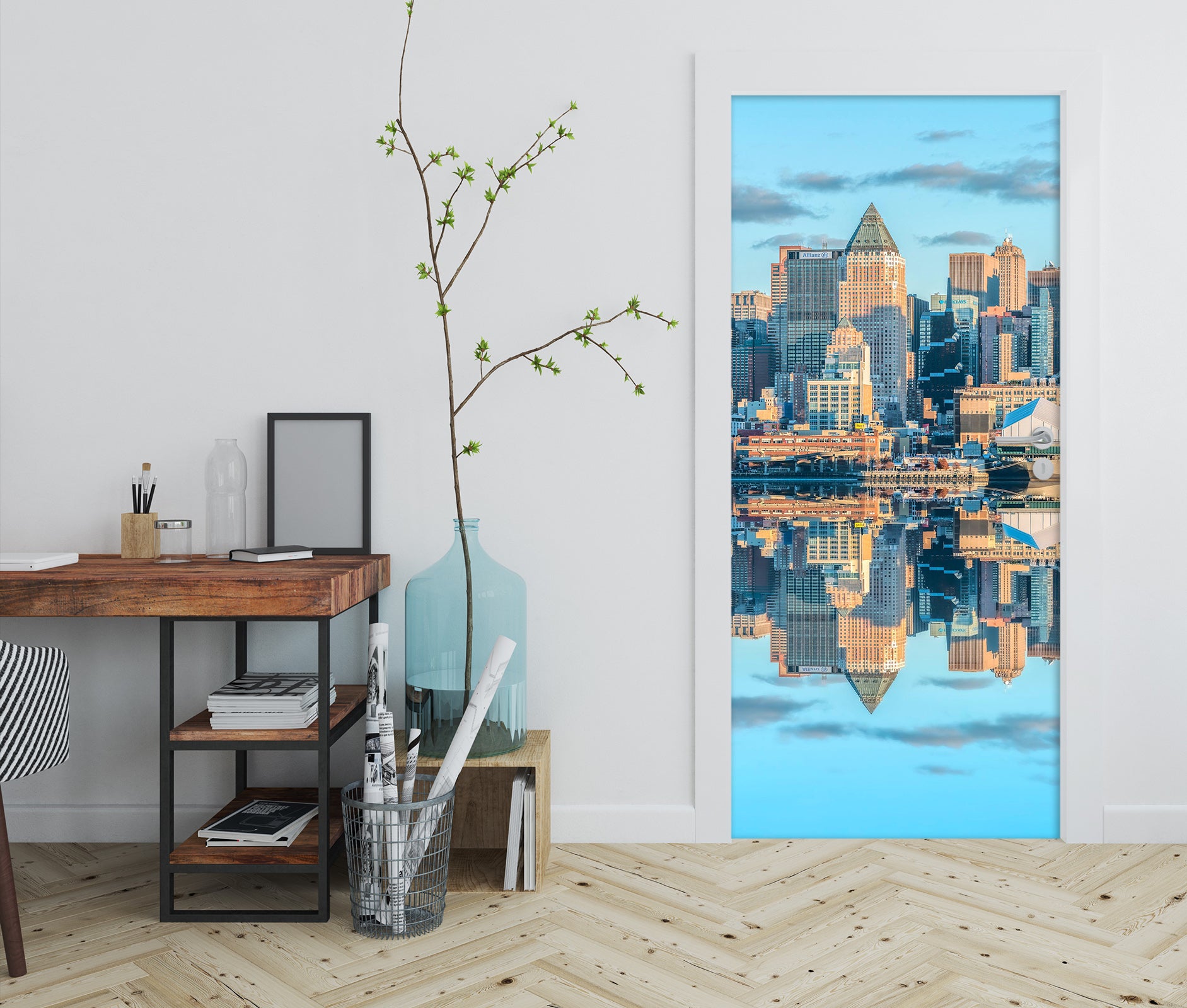 3D Harbour Building Sky Shadow 101160 Assaf Frank Door Mural