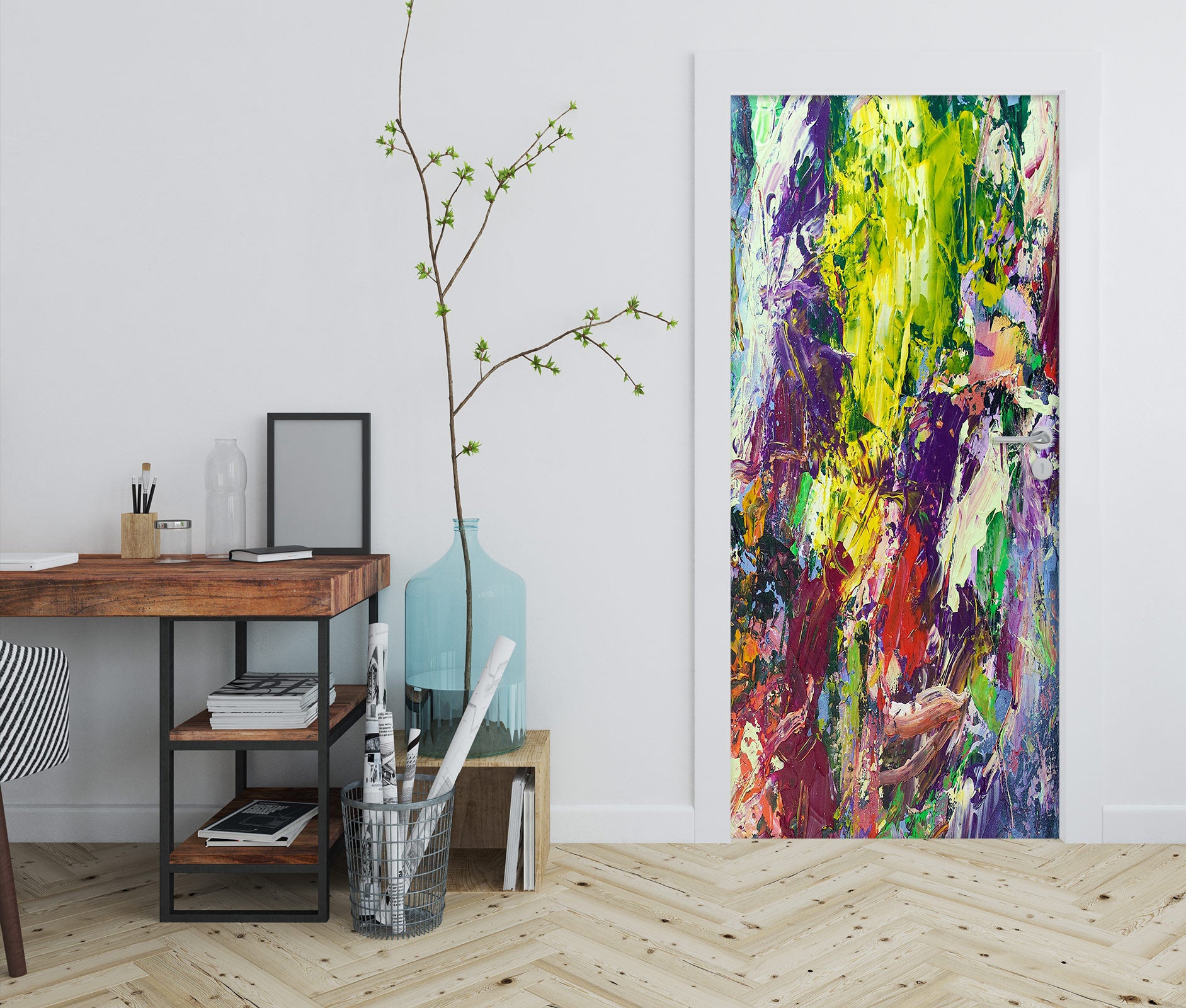 3D Colorful Paint Texture 93191 Allan P. Friedlander Door Mural