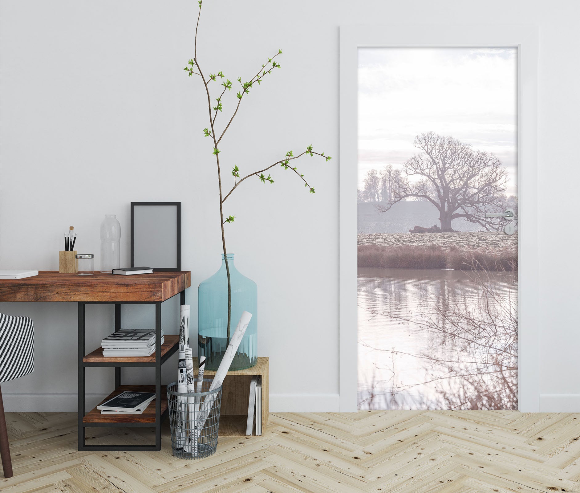 3D Tree Water 5065 Assaf Frank Door Mural
