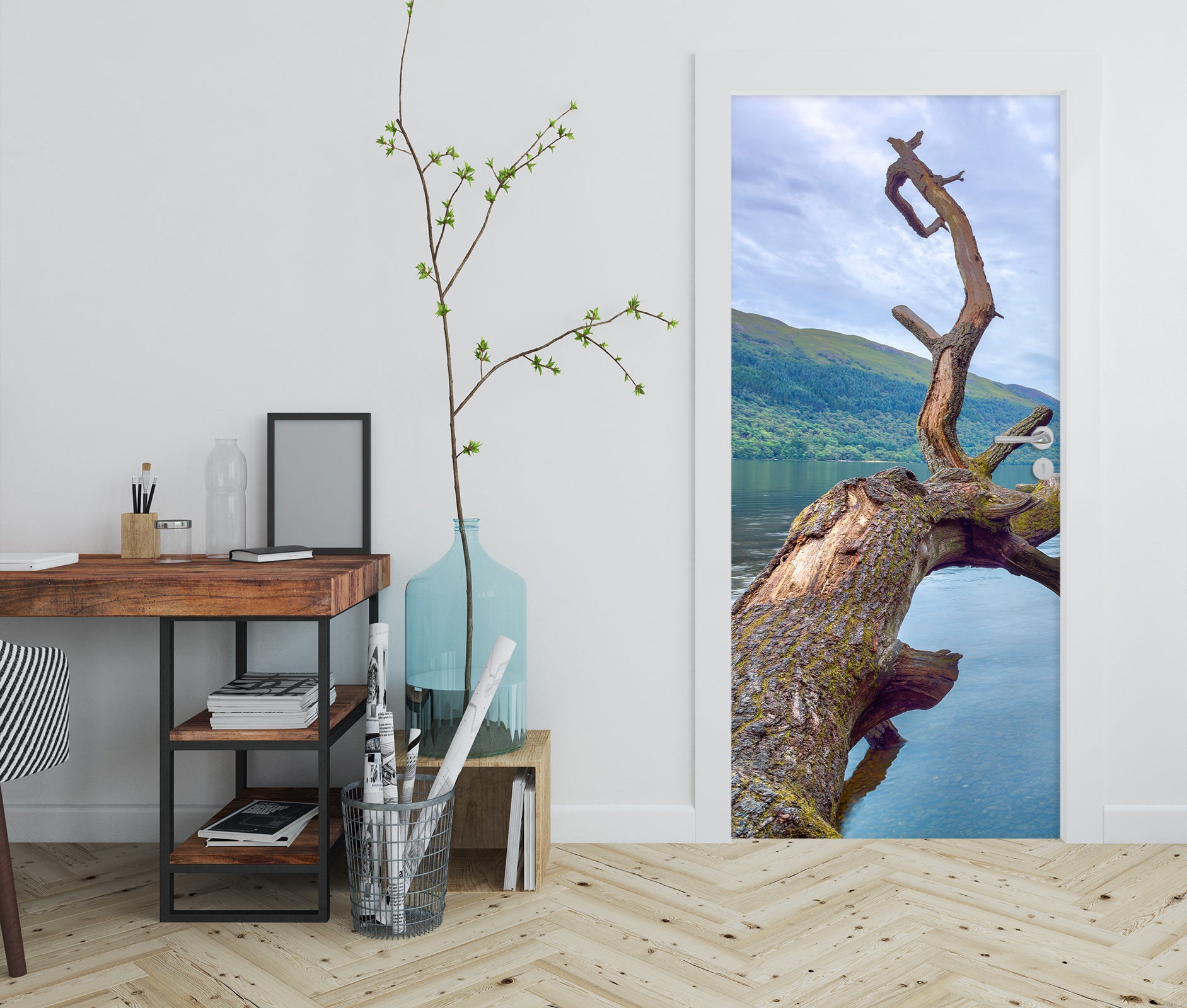 3D Grassy Hillside Trunk 101200 Assaf Frank Door Mural