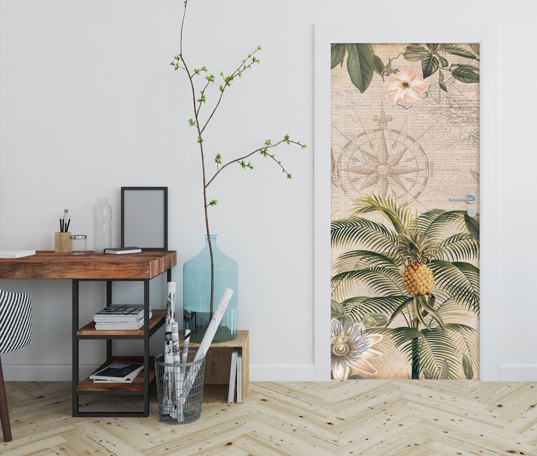 3D Tree Pineapple Pattern 11953 Andrea Haase Door Mural