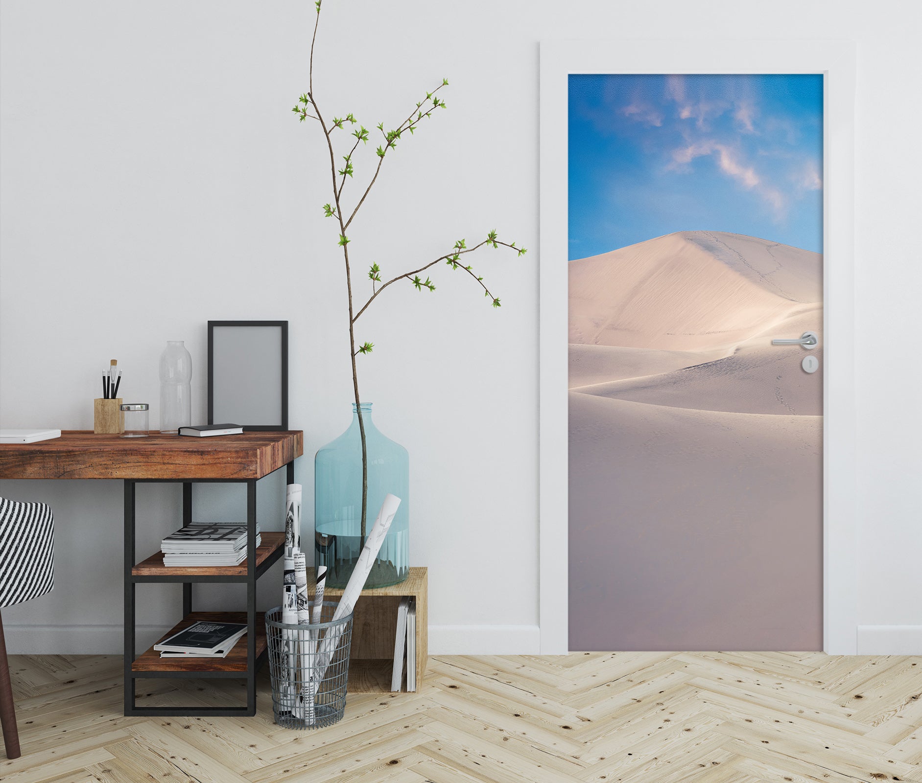 3D White Desert 122148 Marco Carmassi Door Mural