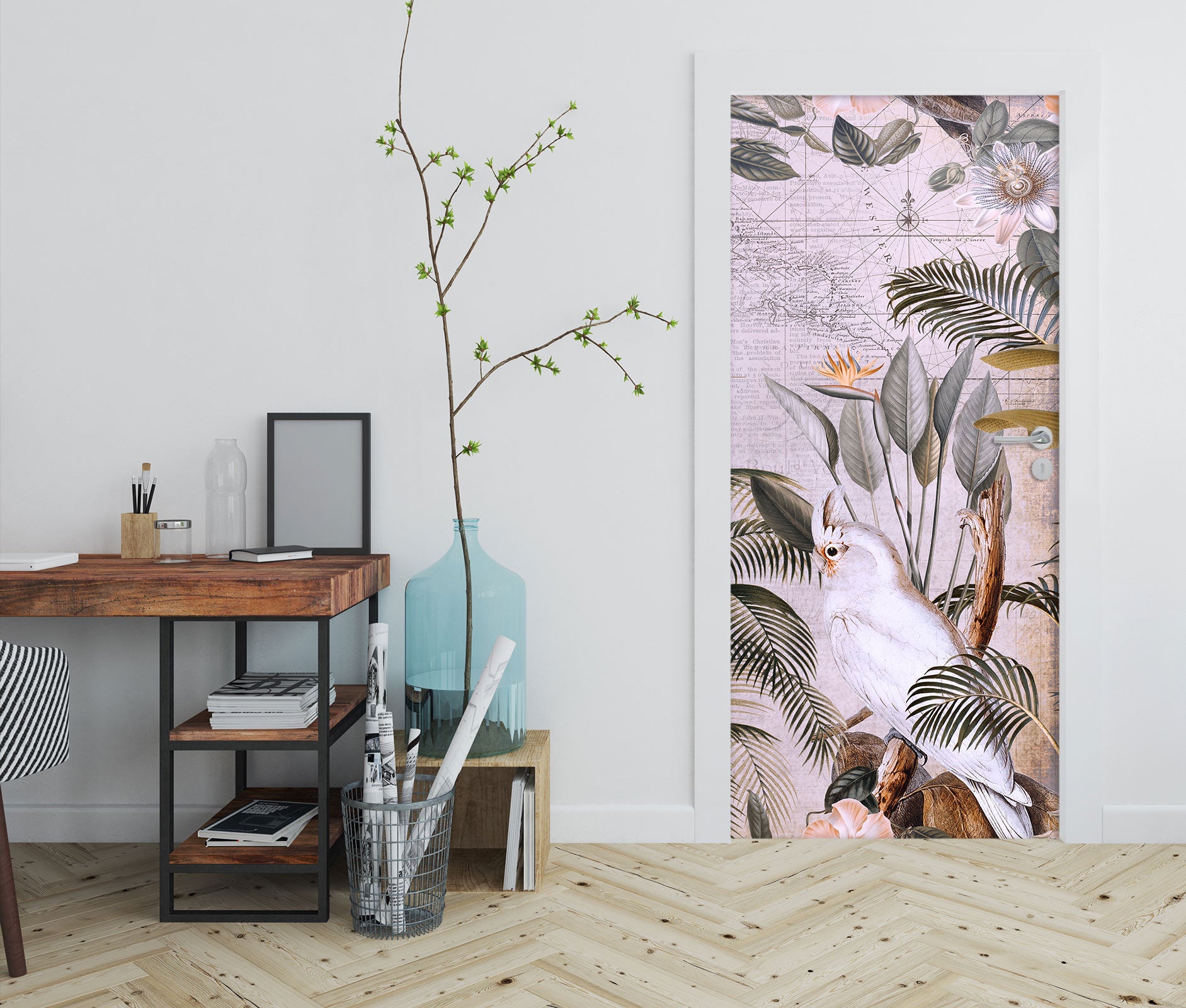 3D Bird Branch Tree 11950 Andrea Haase Door Mural