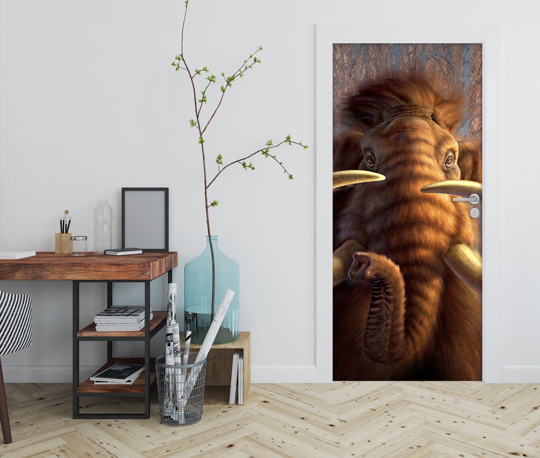 3D Mammoth 112143 Jerry LoFaro Door Mural