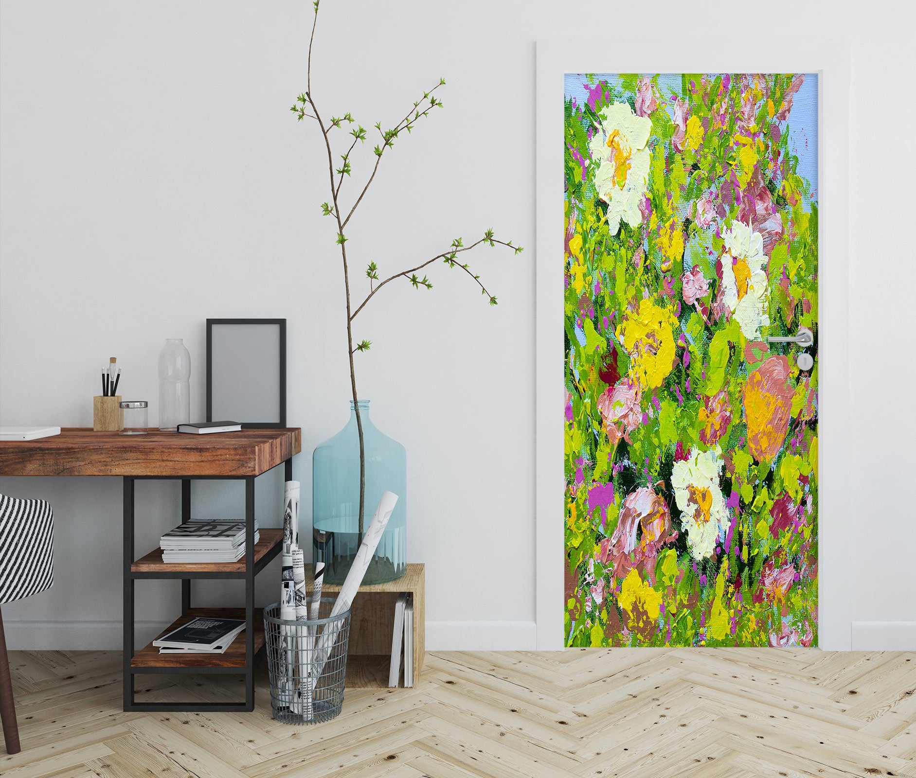 3D Flower Garden 93170 Allan P. Friedlander Door Mural