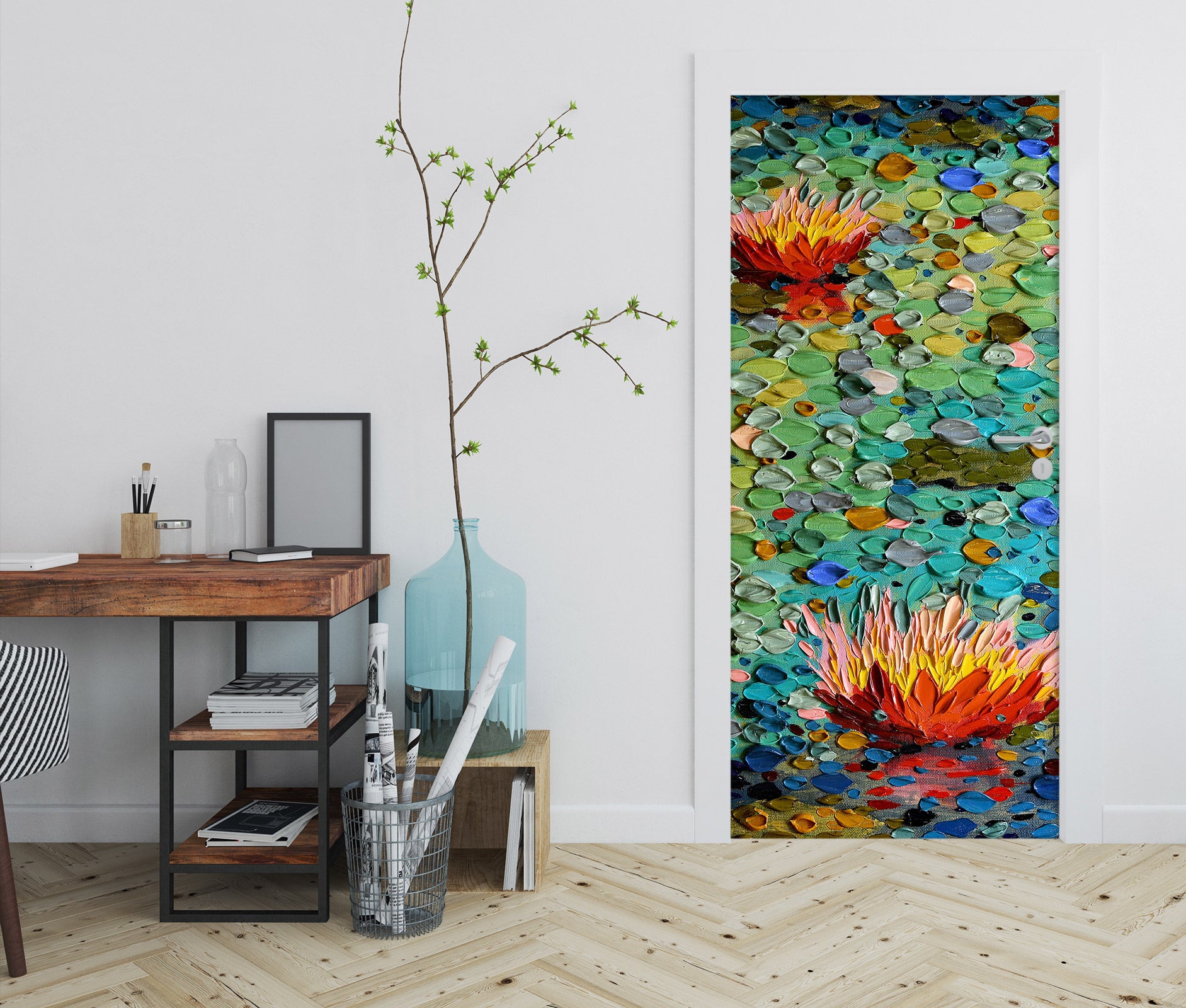 3D Lotus 11301 Dena Tollefson Door Mural