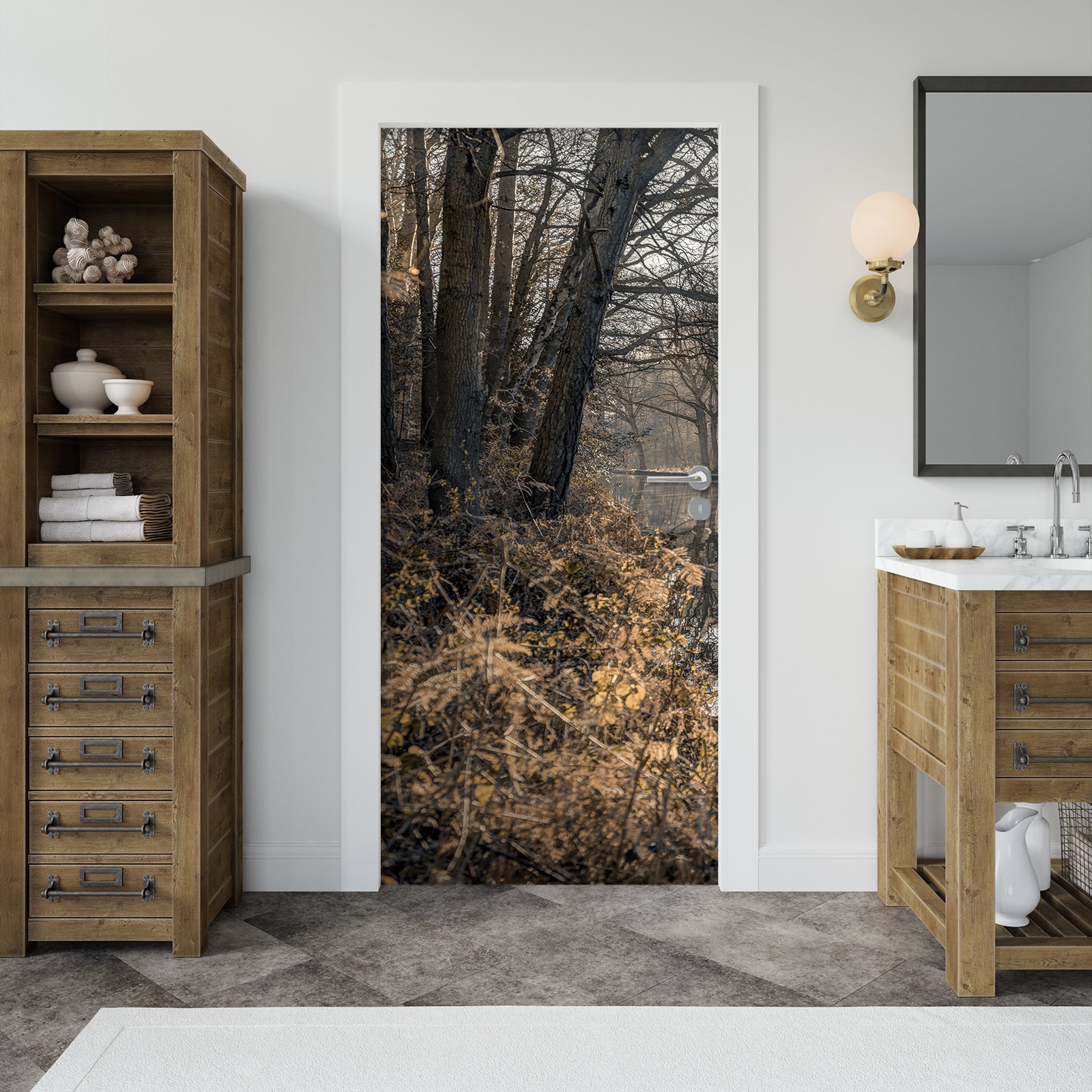 3D Grass Trees 106134 Assaf Frank Door Mural