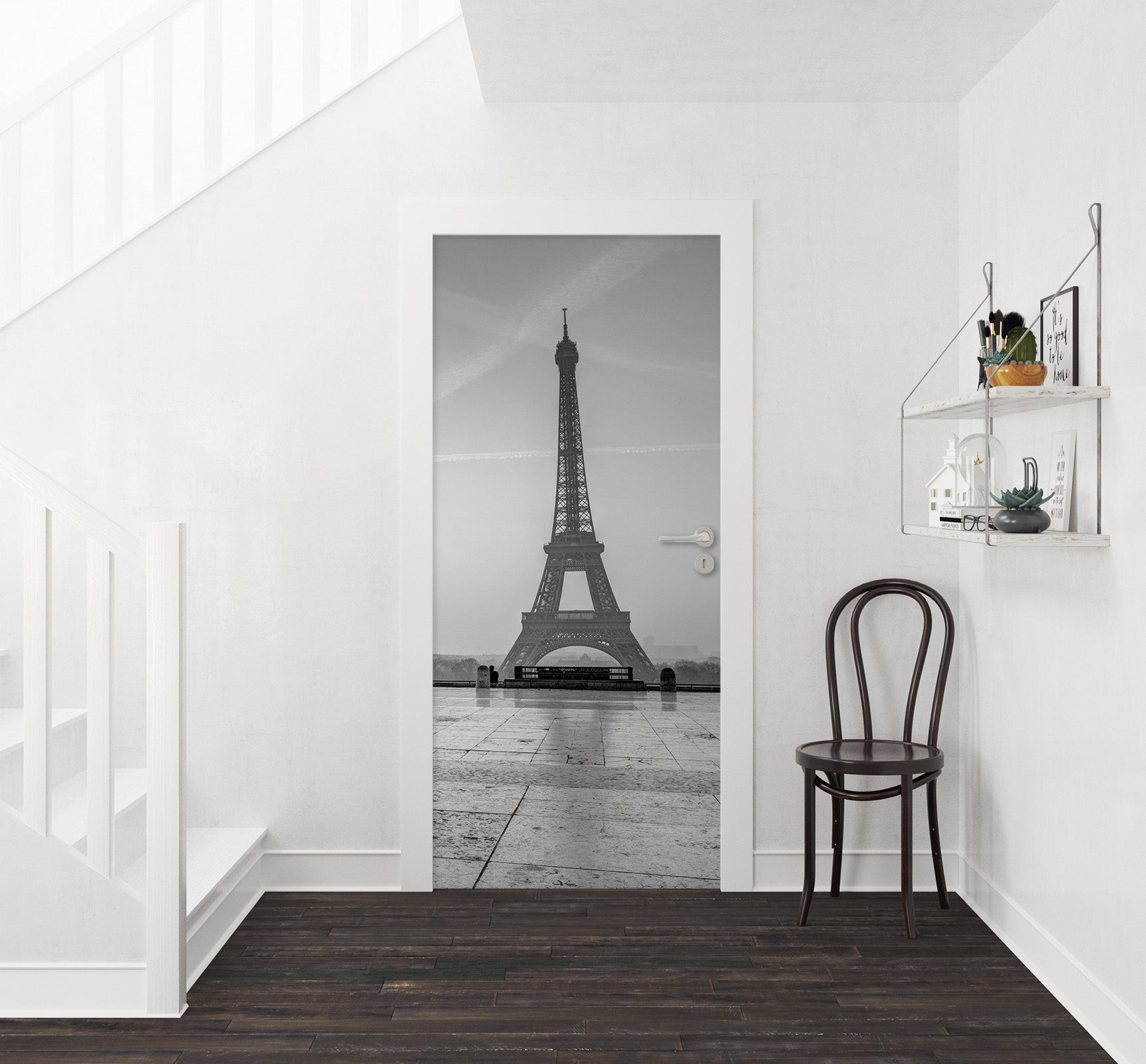 3D Grey Tower 101132 Assaf Frank Door Mural