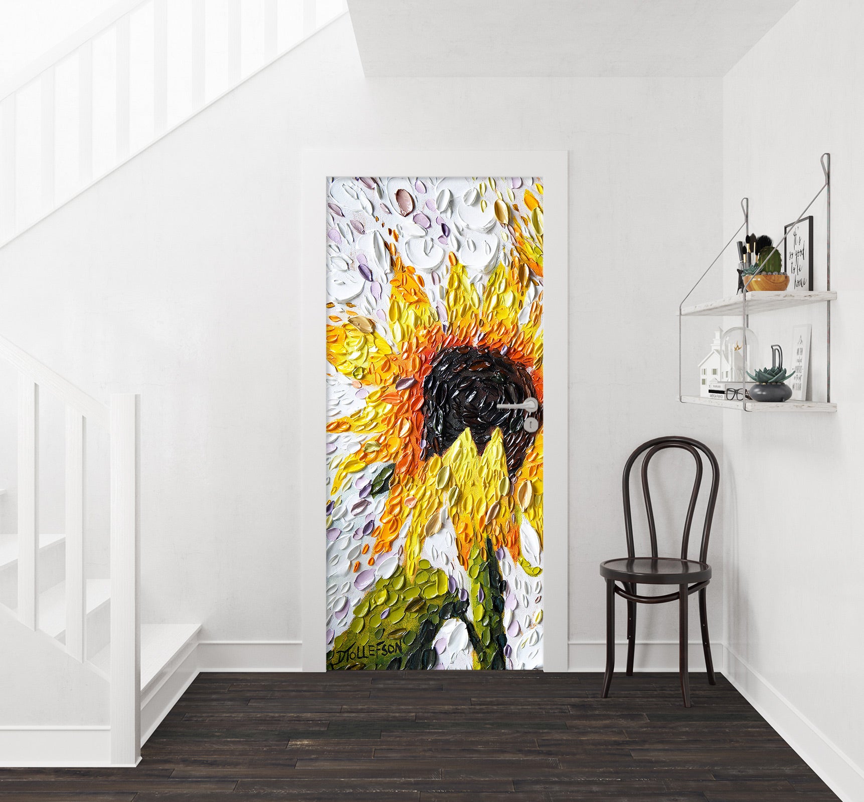 3D Sunflower 112206 Dena Tollefson Door Mural