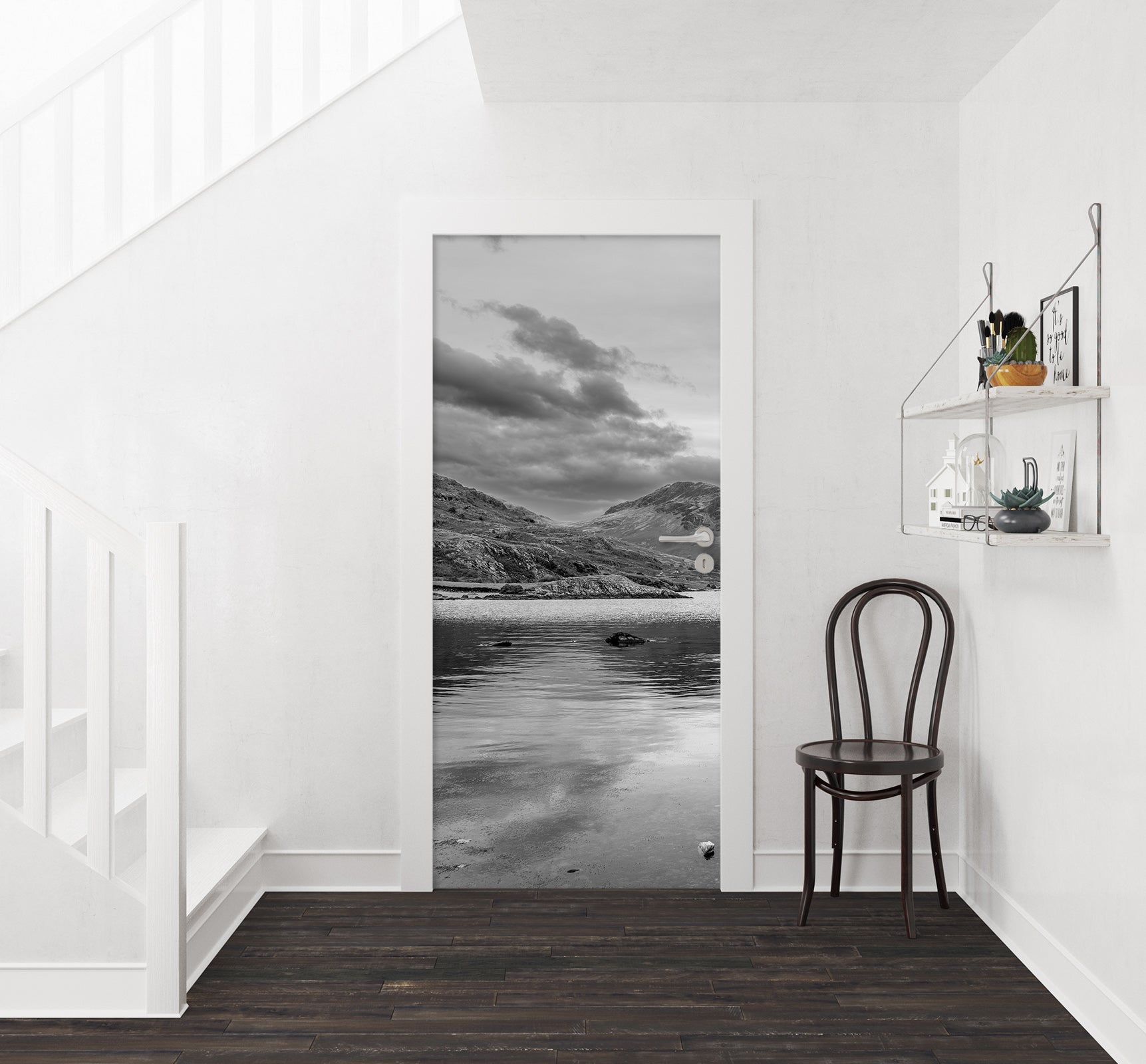 3D Grey Landscape 106184 Assaf Frank Door Mural