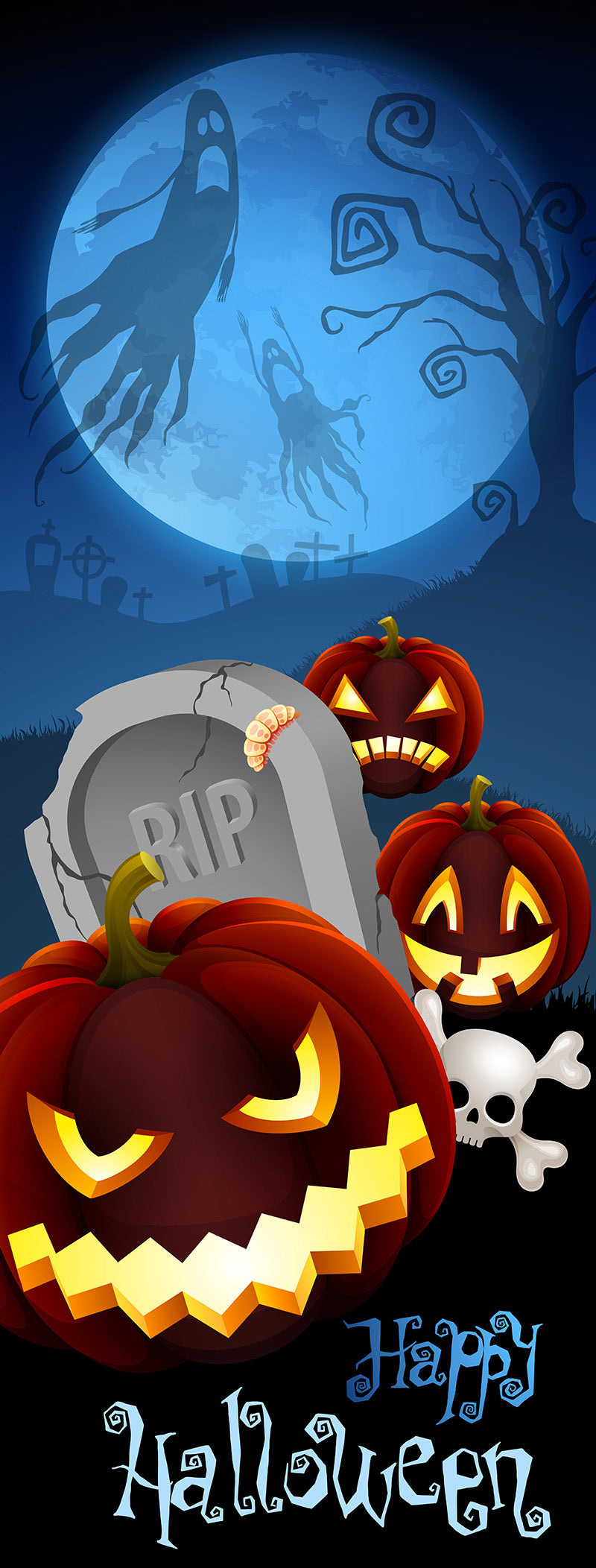 3D Mr. Strange Pumpkin 650 Stair Risers