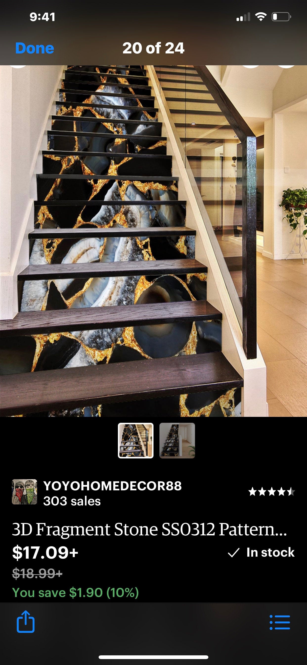Custom size in  15 steps 37.5“” x6" in heavy duty vinyl