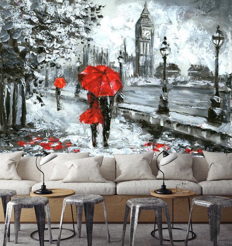 Custom size in 309cm W x 210cm H = canvas from ETSY- AJ