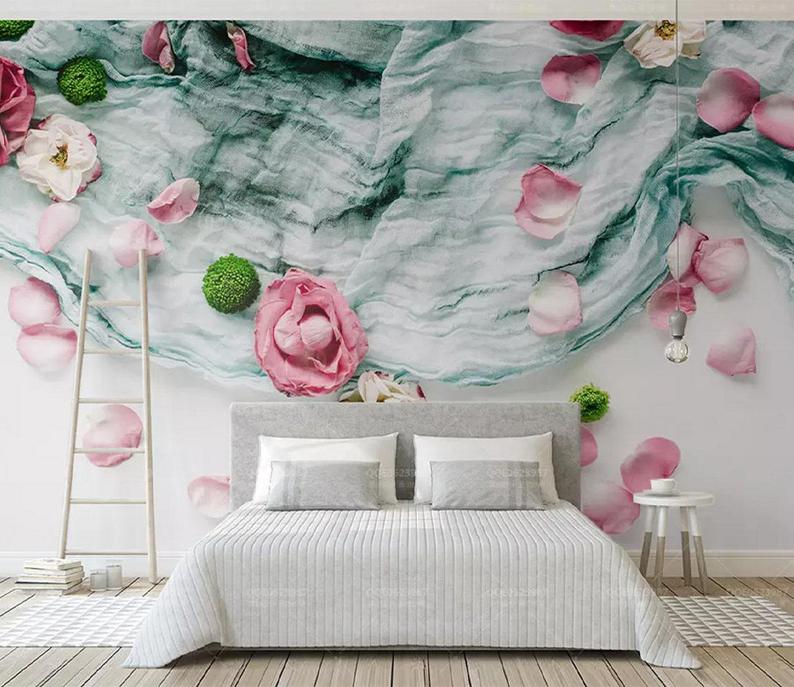 Custom size in vinyl =  hight 310cm and W 340cm. from ETSY AJ