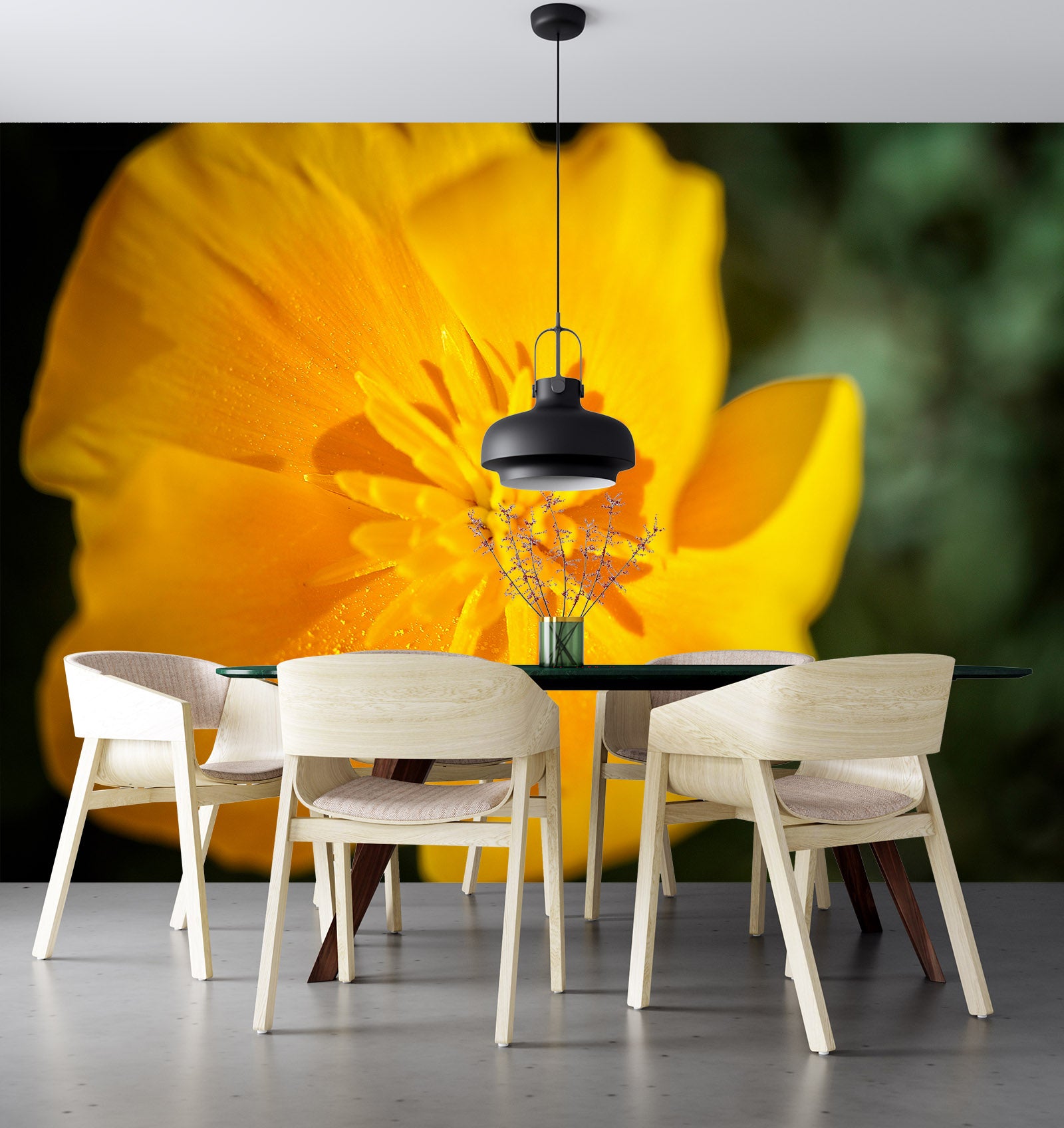 3D Yellow Flowers 62071 Kathy Barefield Wall Mural Wall Murals