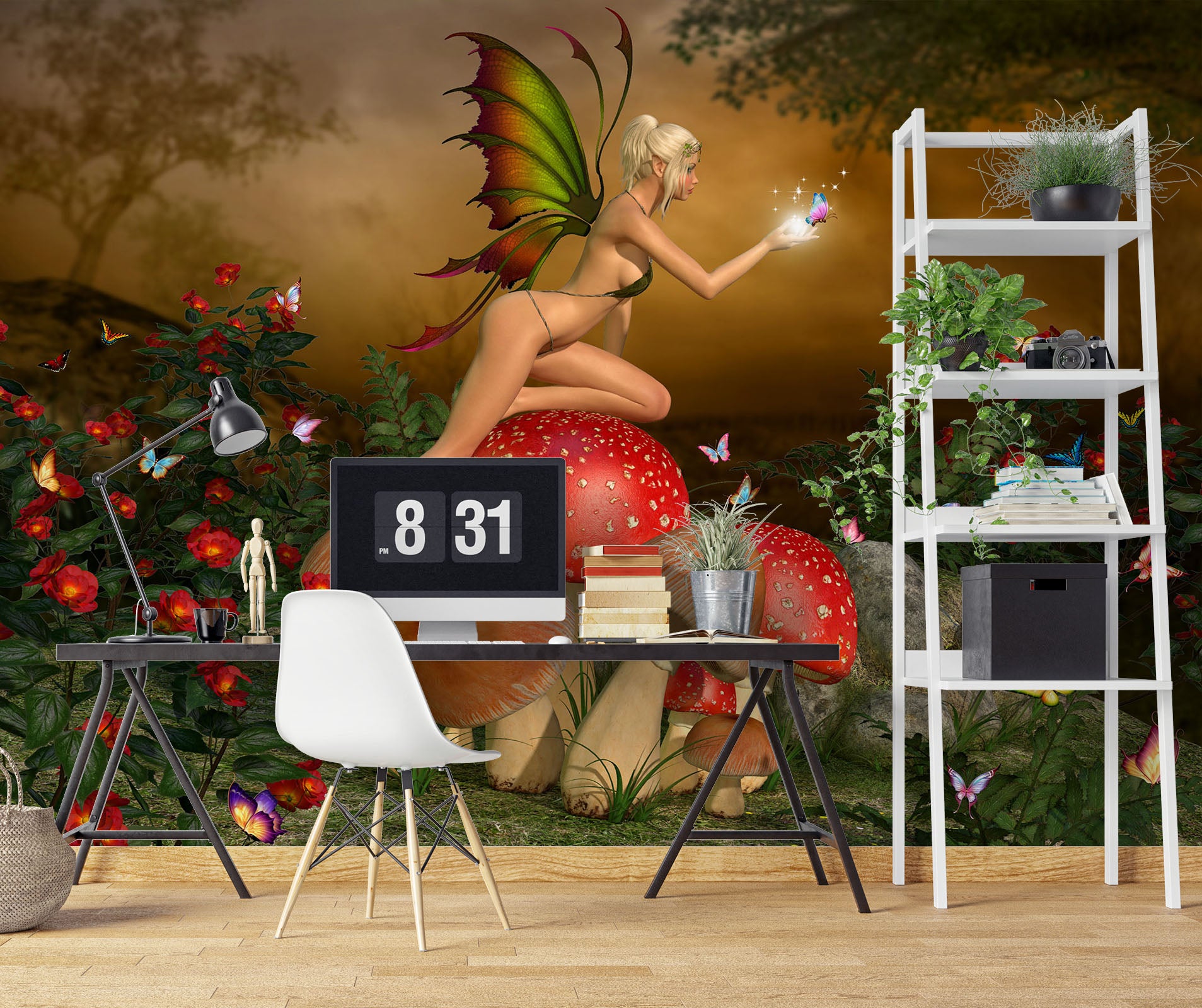 3D Fruit Butterfly Elf 57167 Wall Murals