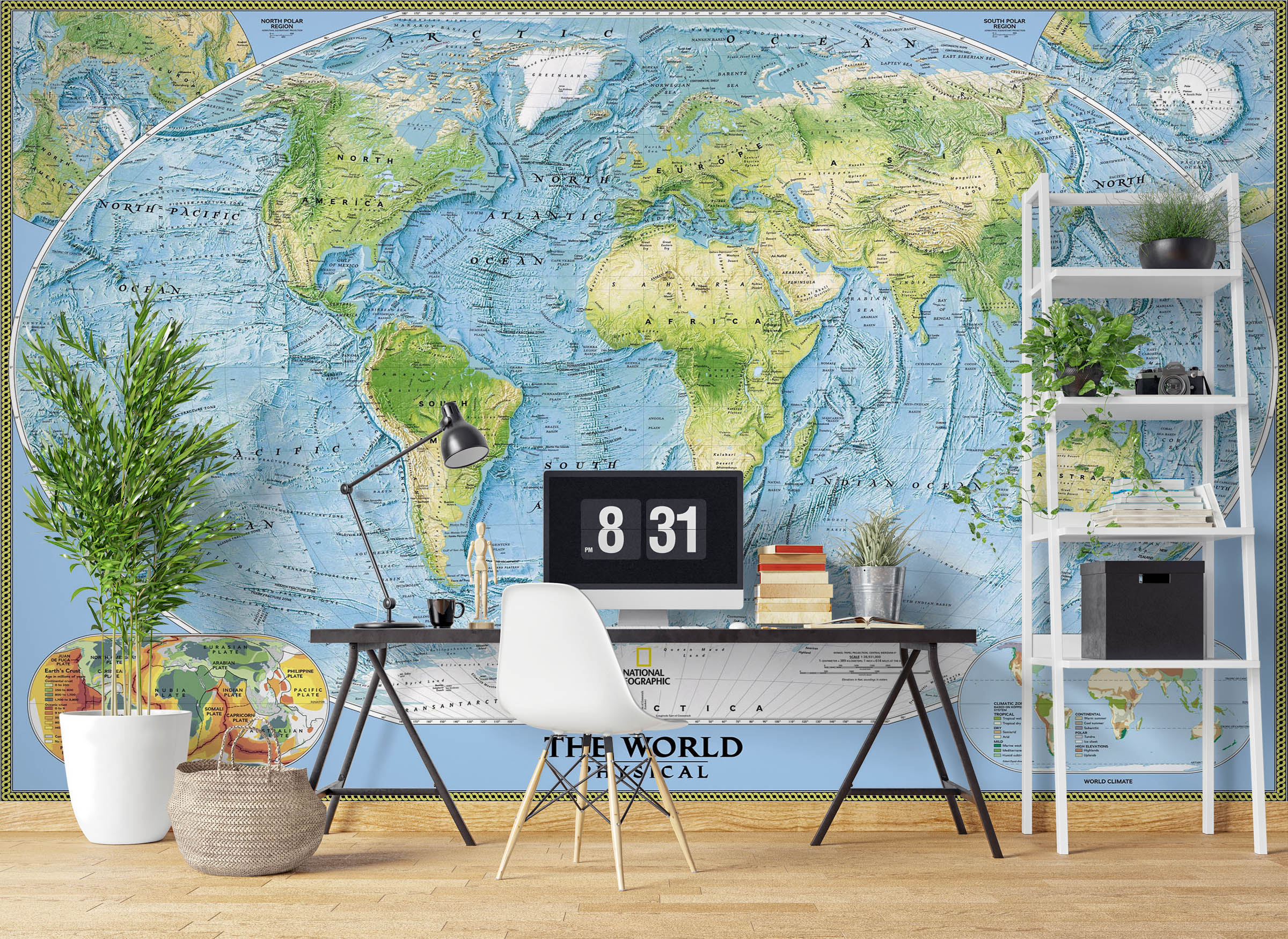 3D World Map 1103 Wall Murals