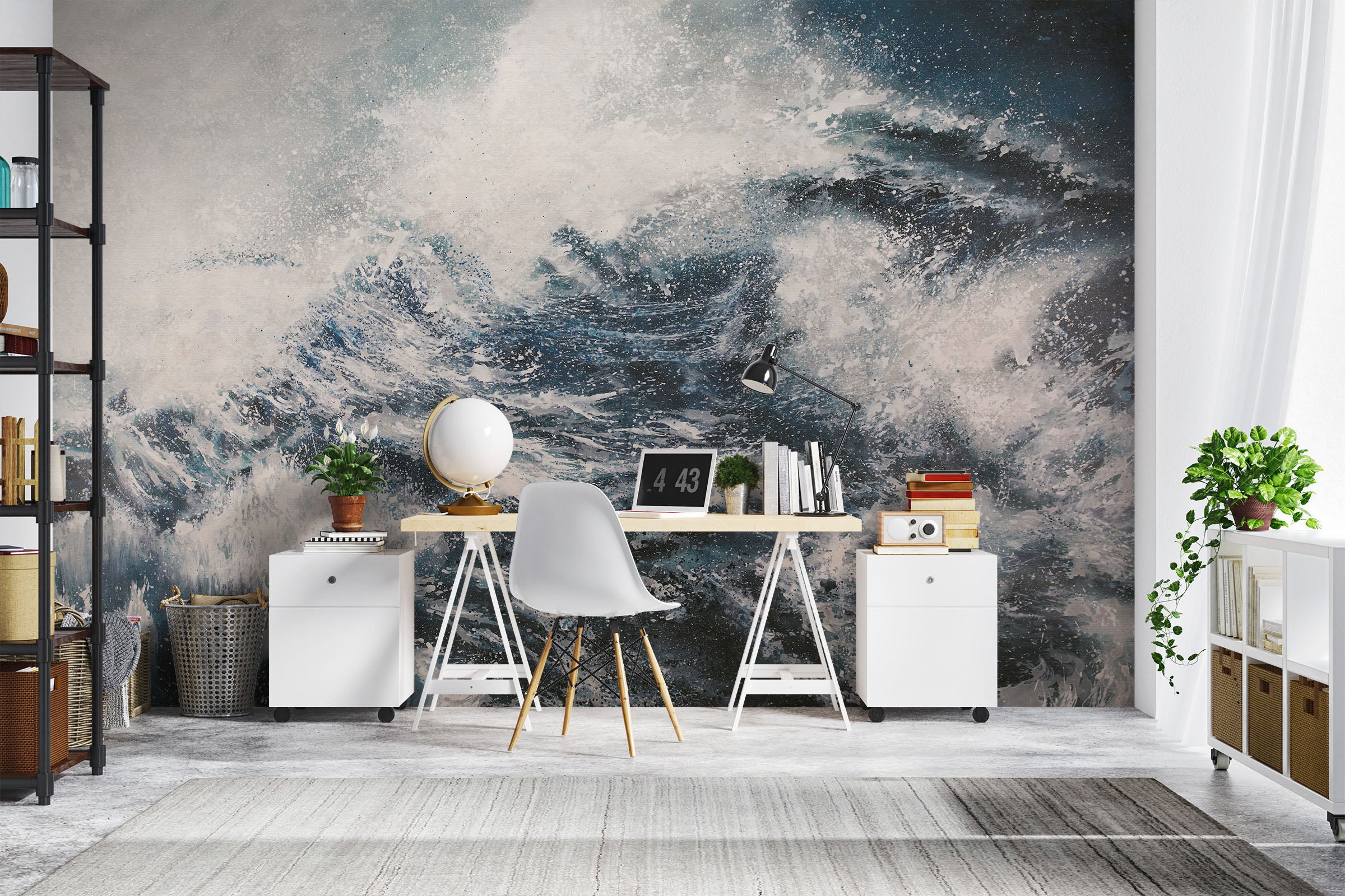 3D Ferocious Waves 1032 Wall Murals