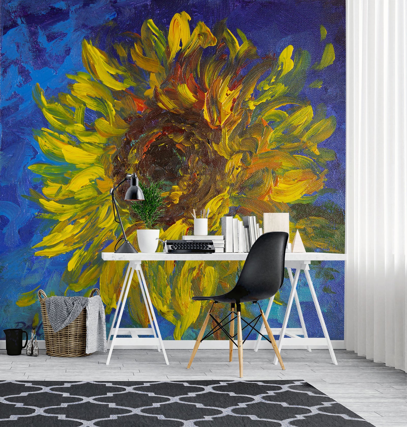 3D Painting Sunflower 3119 Debi Coules Wall Mural Wall Murals