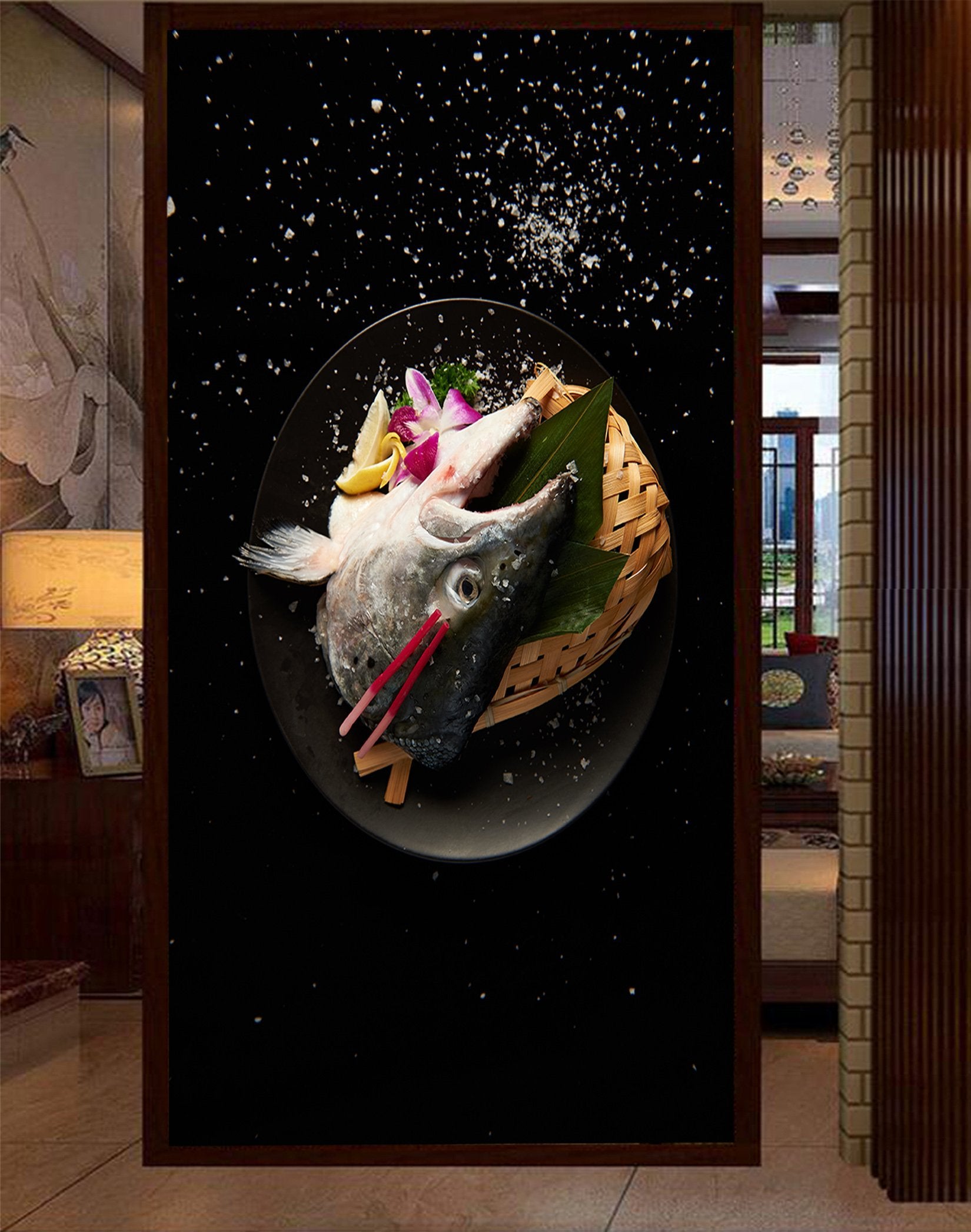 3D Fish Head Lemon 007 Wallpaper AJ Wallpaper 