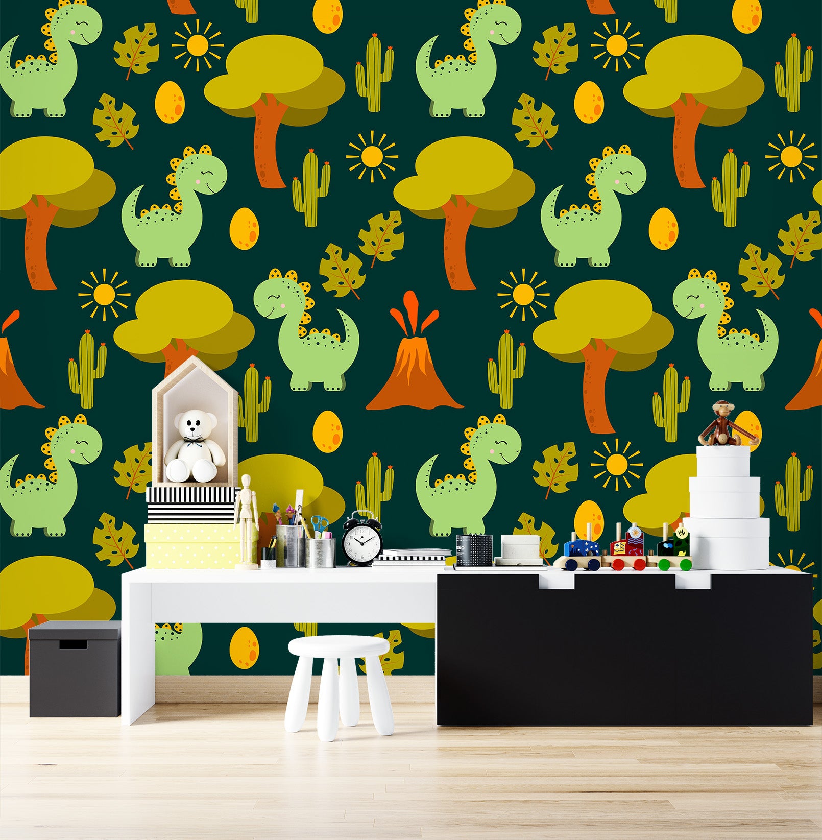 3D Tree Dinosaur Pattern 57064 Wall Murals