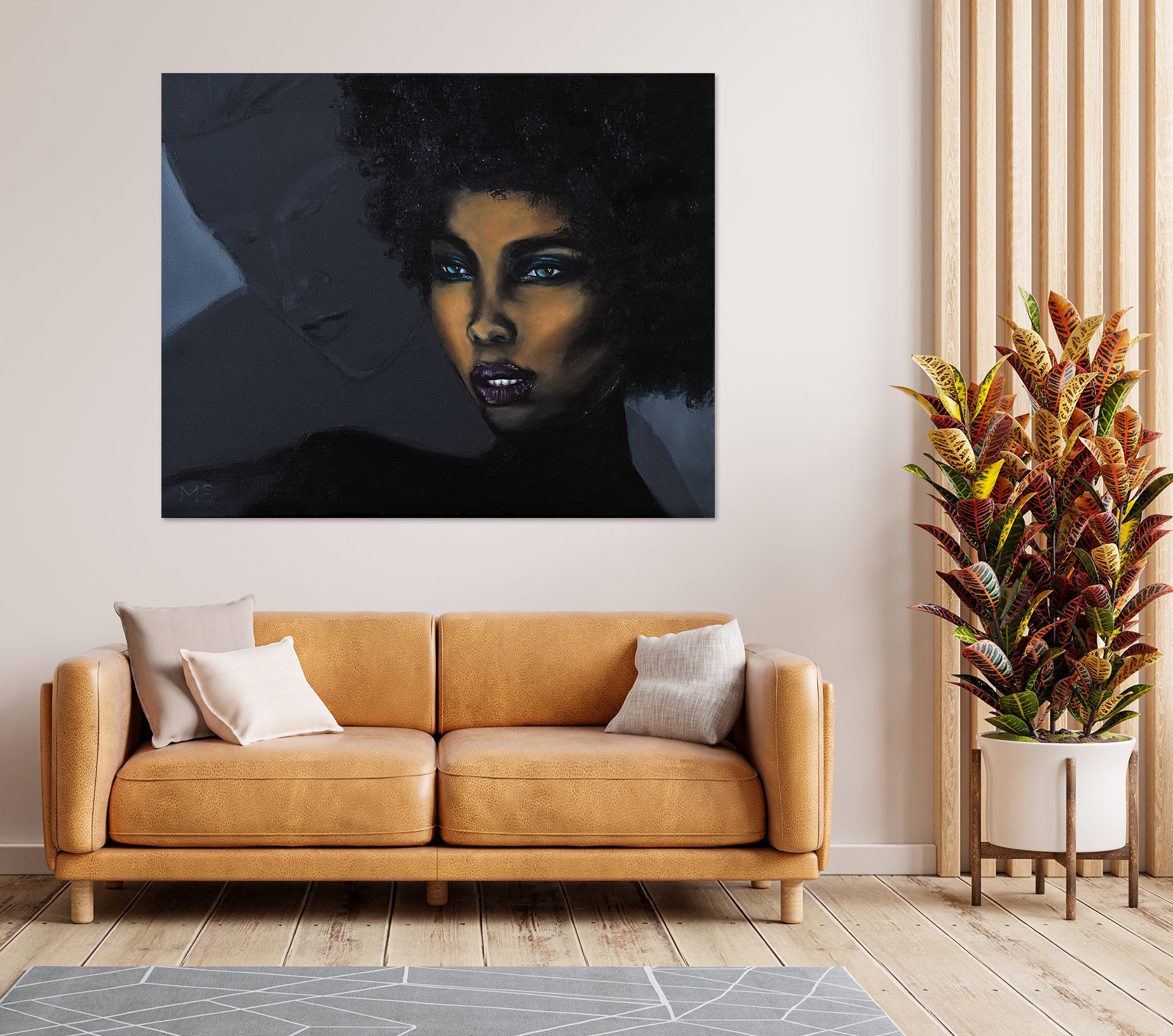 3D Black Woman 10060 Marina Zotova Wall Sticker
