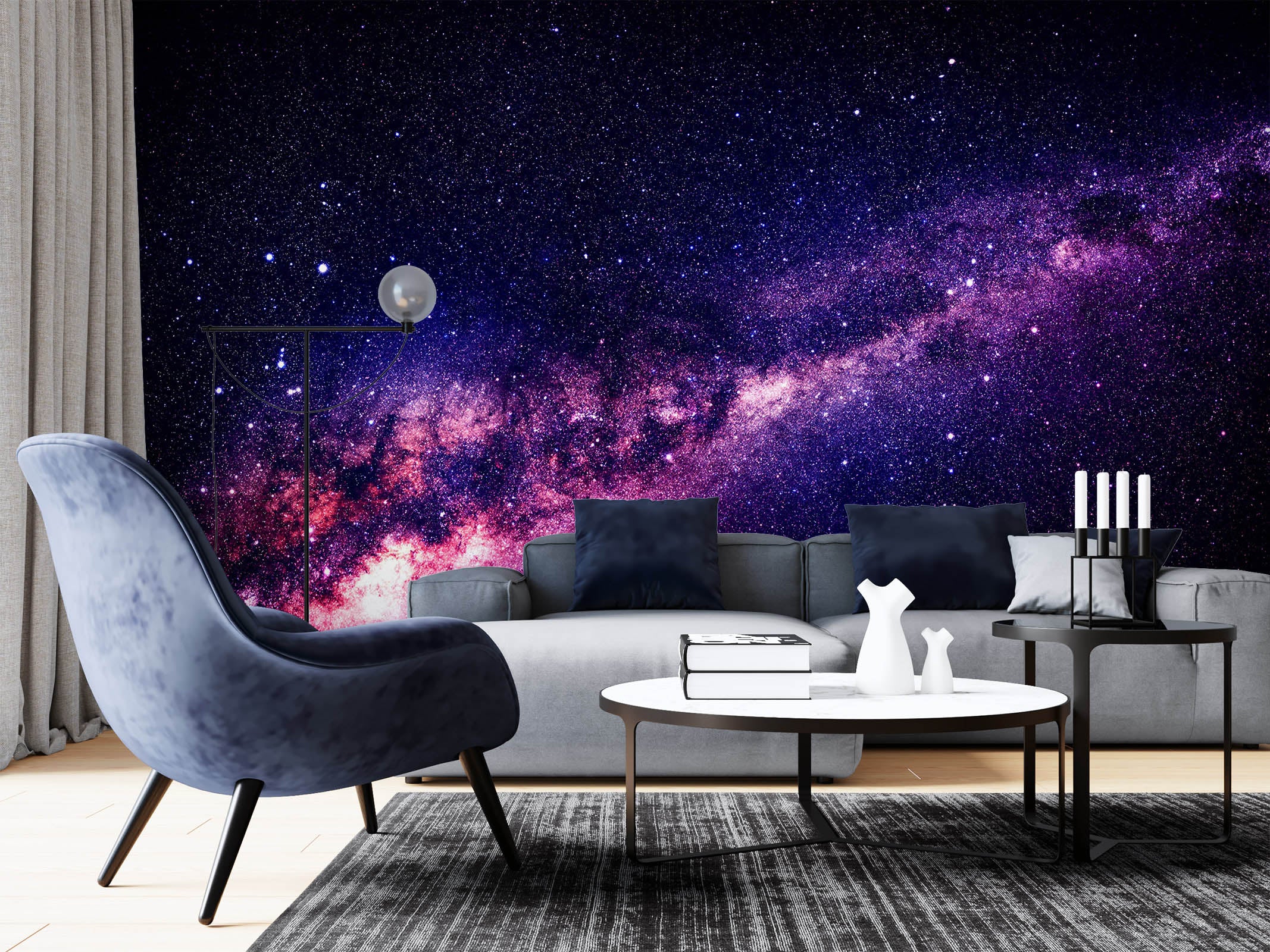 3D Purple Galaxy 57205 Wall Murals