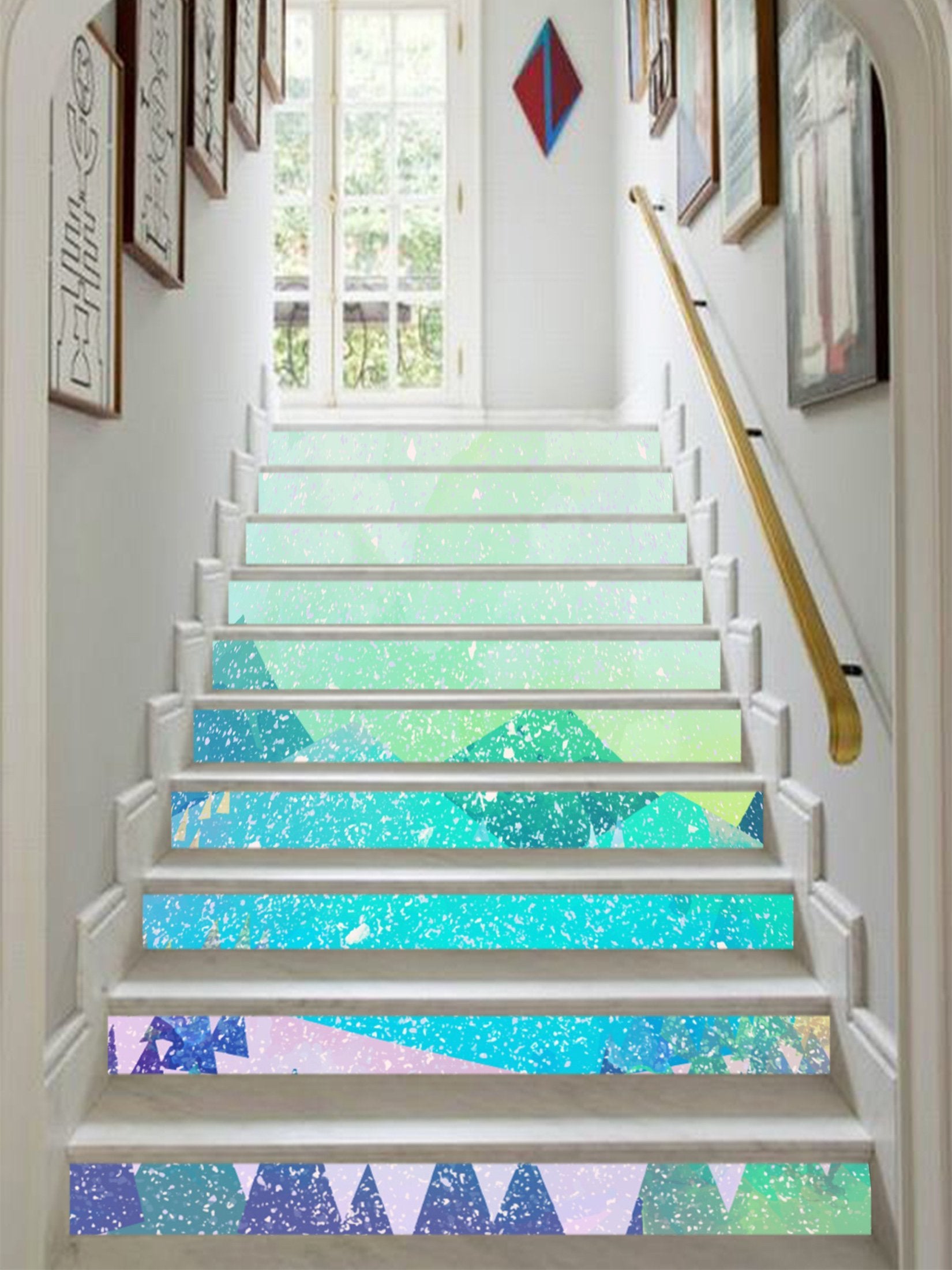 3D Charming Christmas Xmas 5 Stair Risers Wallpaper AJ Wallpaper 