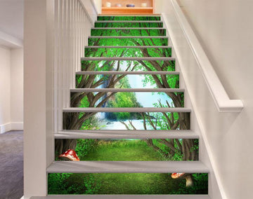 3D Jungle 4639 Stair Risers Wallpaper AJ Wallpaper 