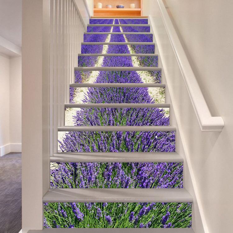 3D Lavender 6157 Stair Risers Wallpaper AJ Wallpaper 