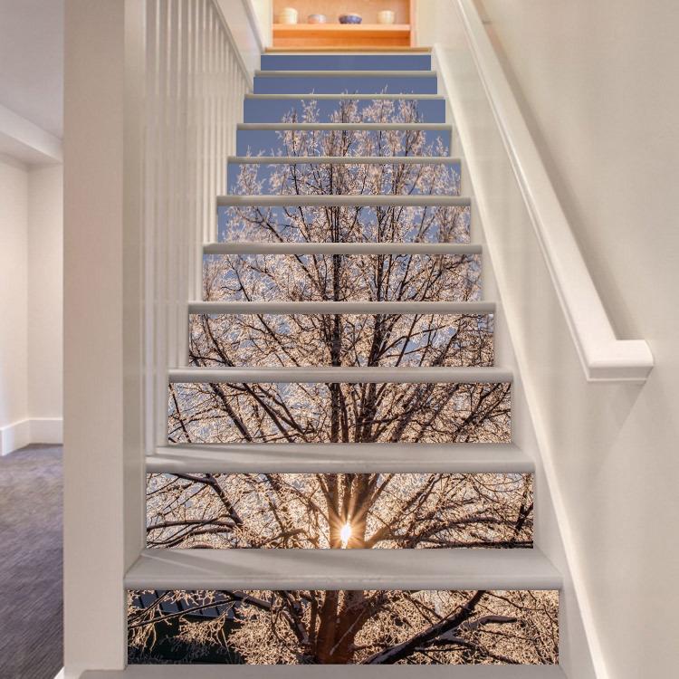 3D Big Tree 764 Stair Risers Wallpaper AJ Wallpaper 
