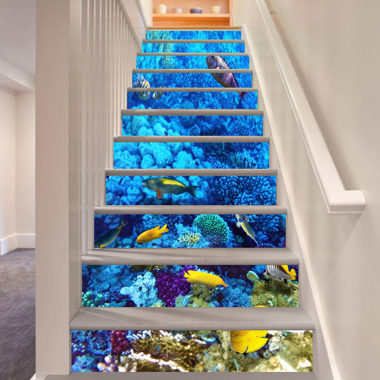 3D Beautiful Seabed 134 Stair Risers