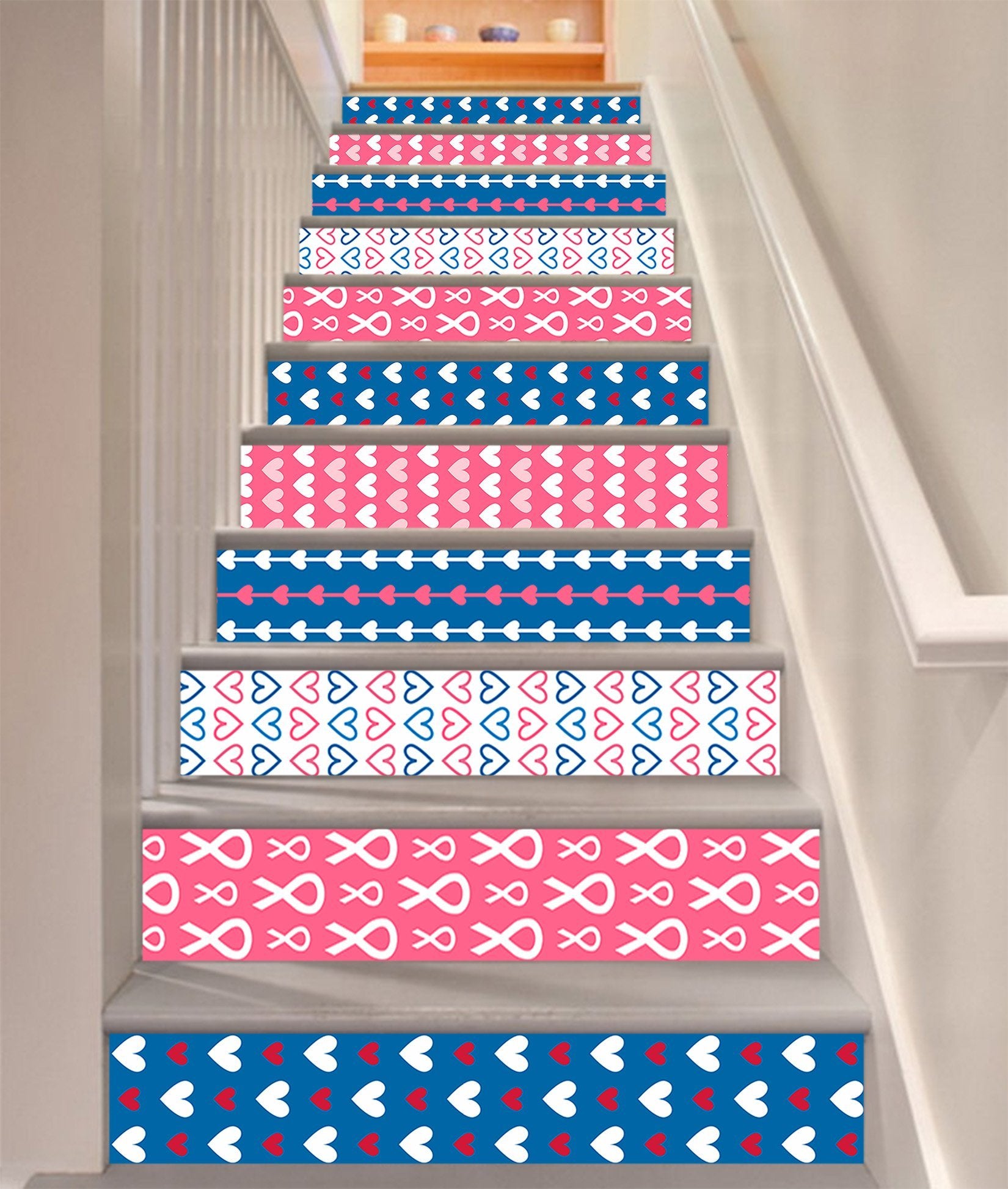 3D Pink Pattern 253 Stair Risers Wallpaper AJ Wallpaper 