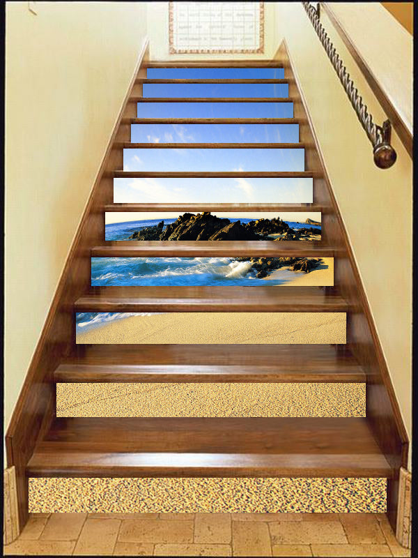 3D Golden Beach 165 Stair Risers