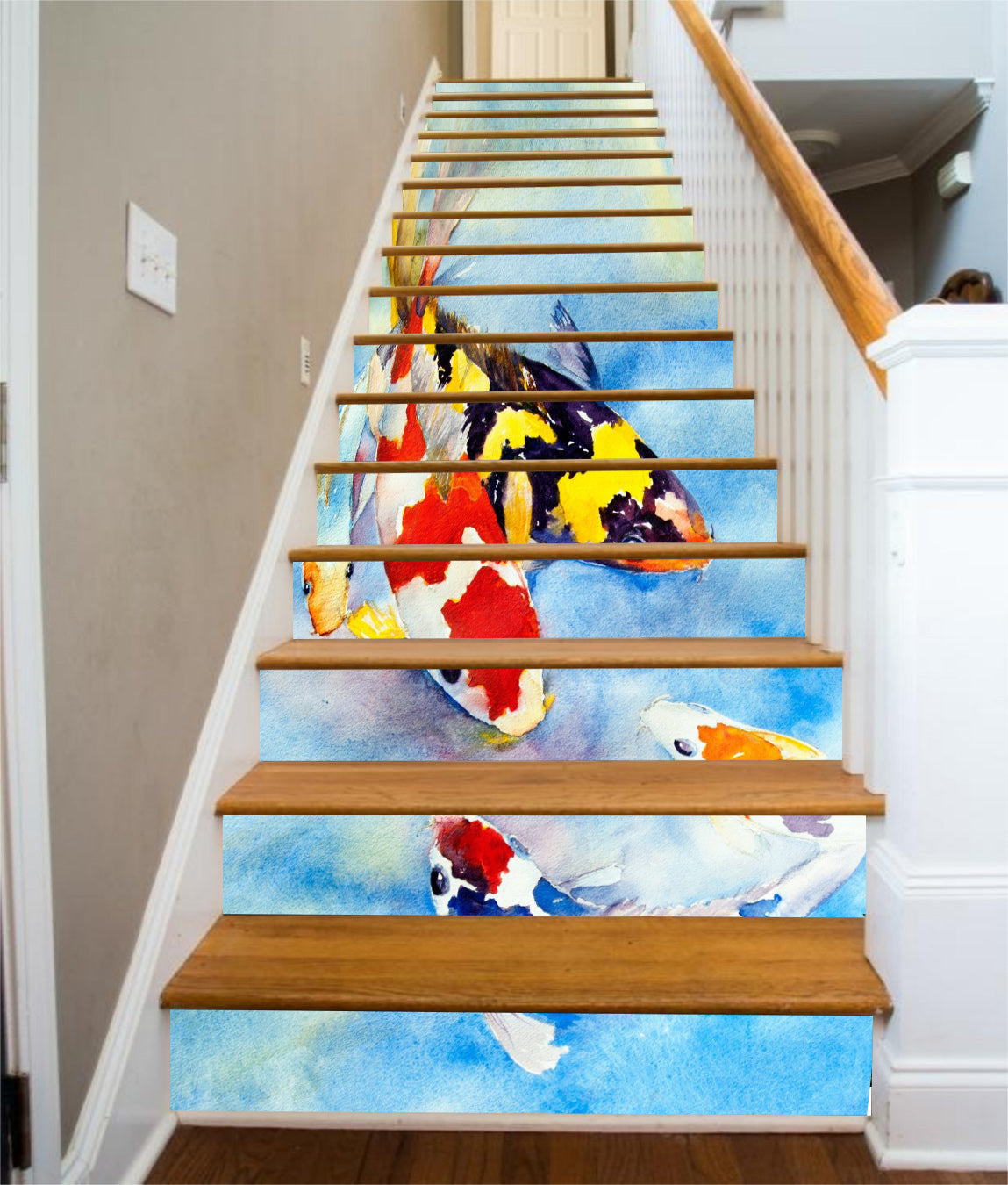 3D Koi In The Pond 155 Stair Risers