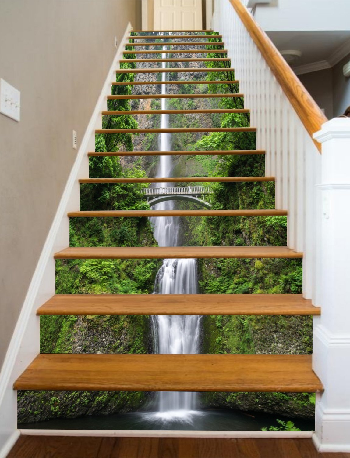3D Waterfall 2569 Stair Risers Wallpaper AJ Wallpaper 