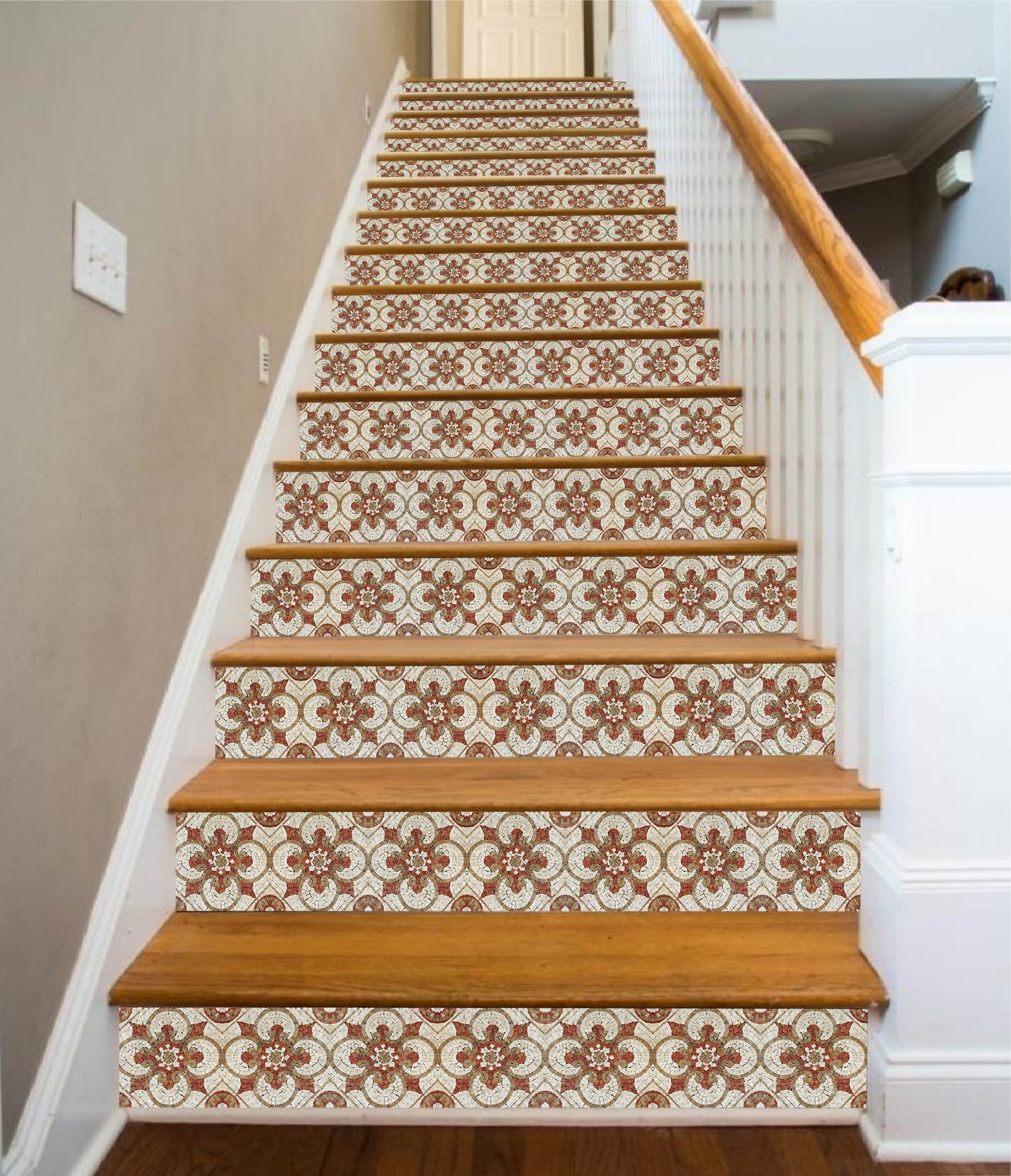 3D Retro Pattern 374 Stair Risers Wallpaper AJ Wallpaper 