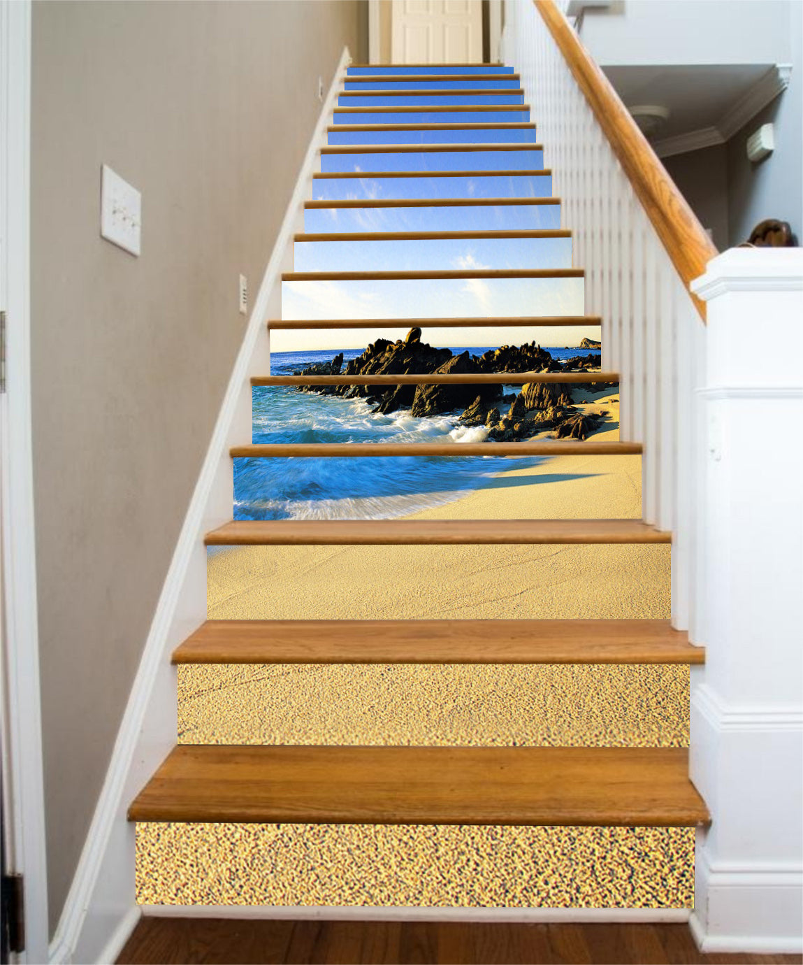 3D Golden Beach 165 Stair Risers