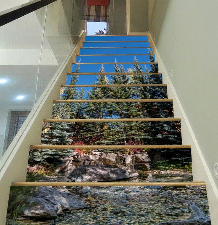 3D Woods 3451 Stair Risers Wallpaper AJ Wallpaper 