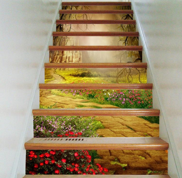 3D Manor 3658 Stair Risers Wallpaper AJ Wallpaper 