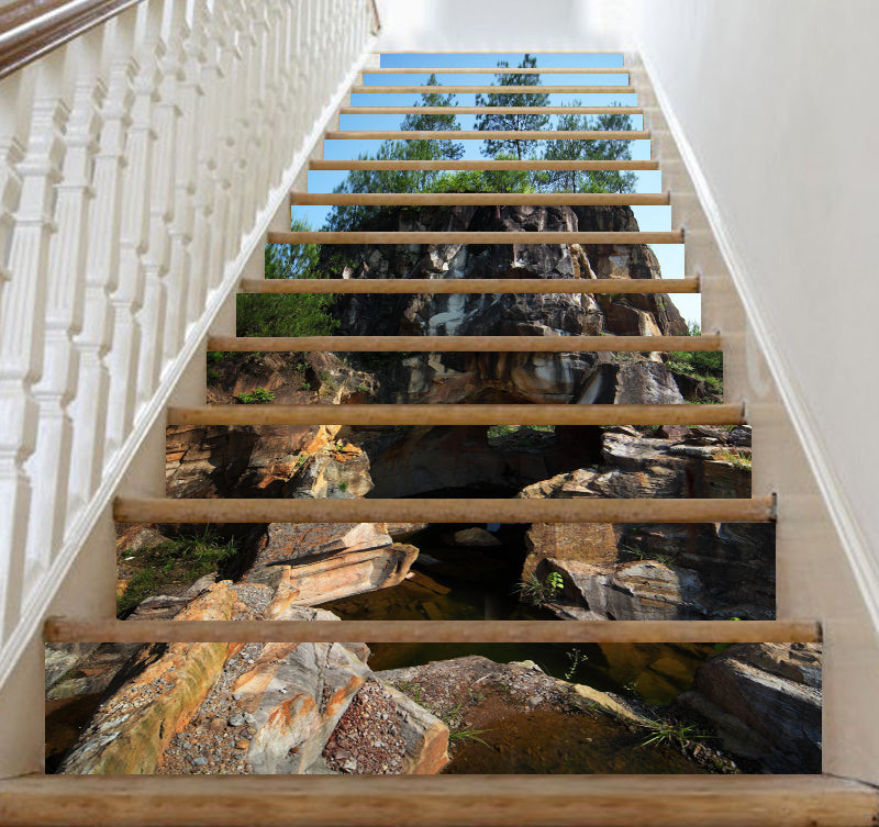 3D Tough Steep Rock Face 162 Stair Risers