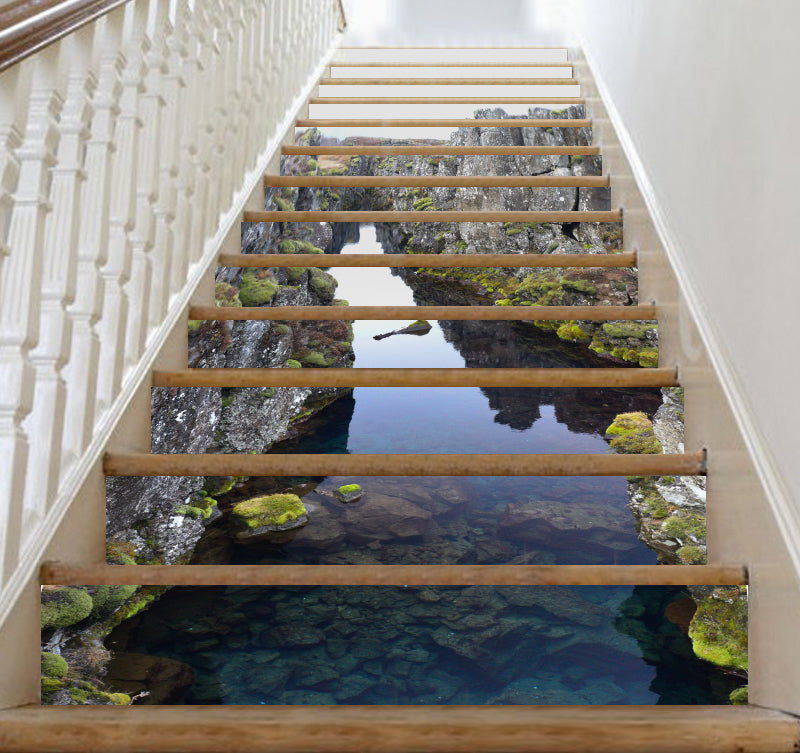 3D Valley Clear Water 100 Stair Risers