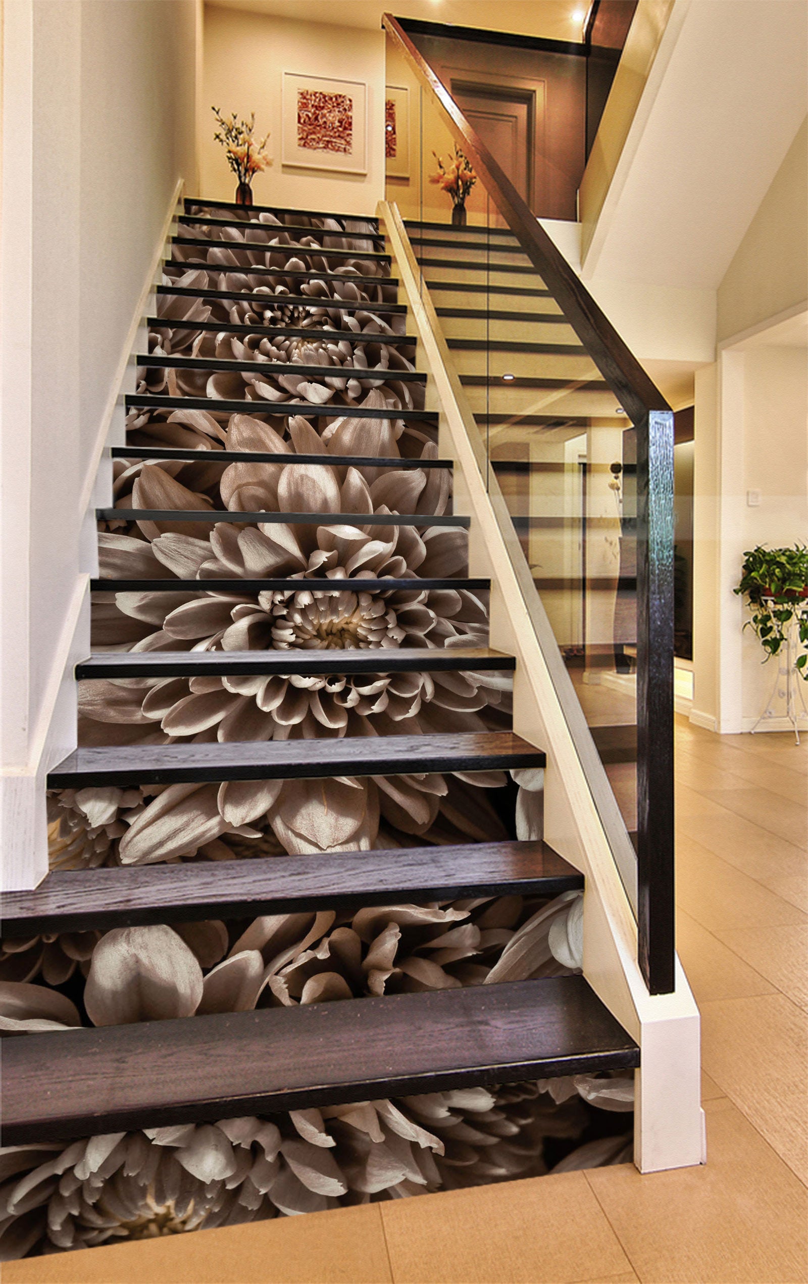 3D Chrysanthemum 10912 Assaf Frank Stair Risers