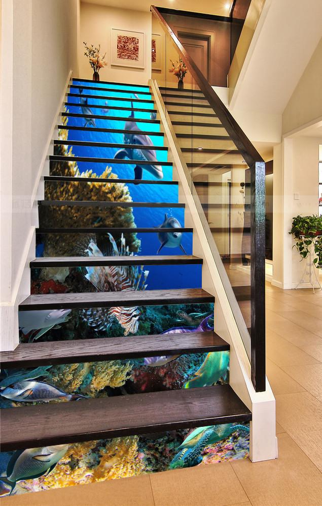 3D Pretty Ocean World 579 Stair Risers Wallpaper AJ Wallpaper 