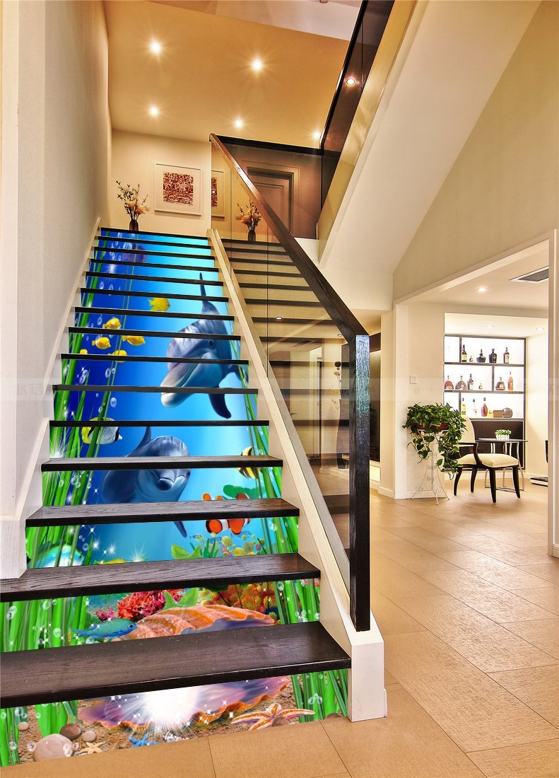 3D Under The Sea 373 Stair Risers Wallpaper AJ Wallpaper 