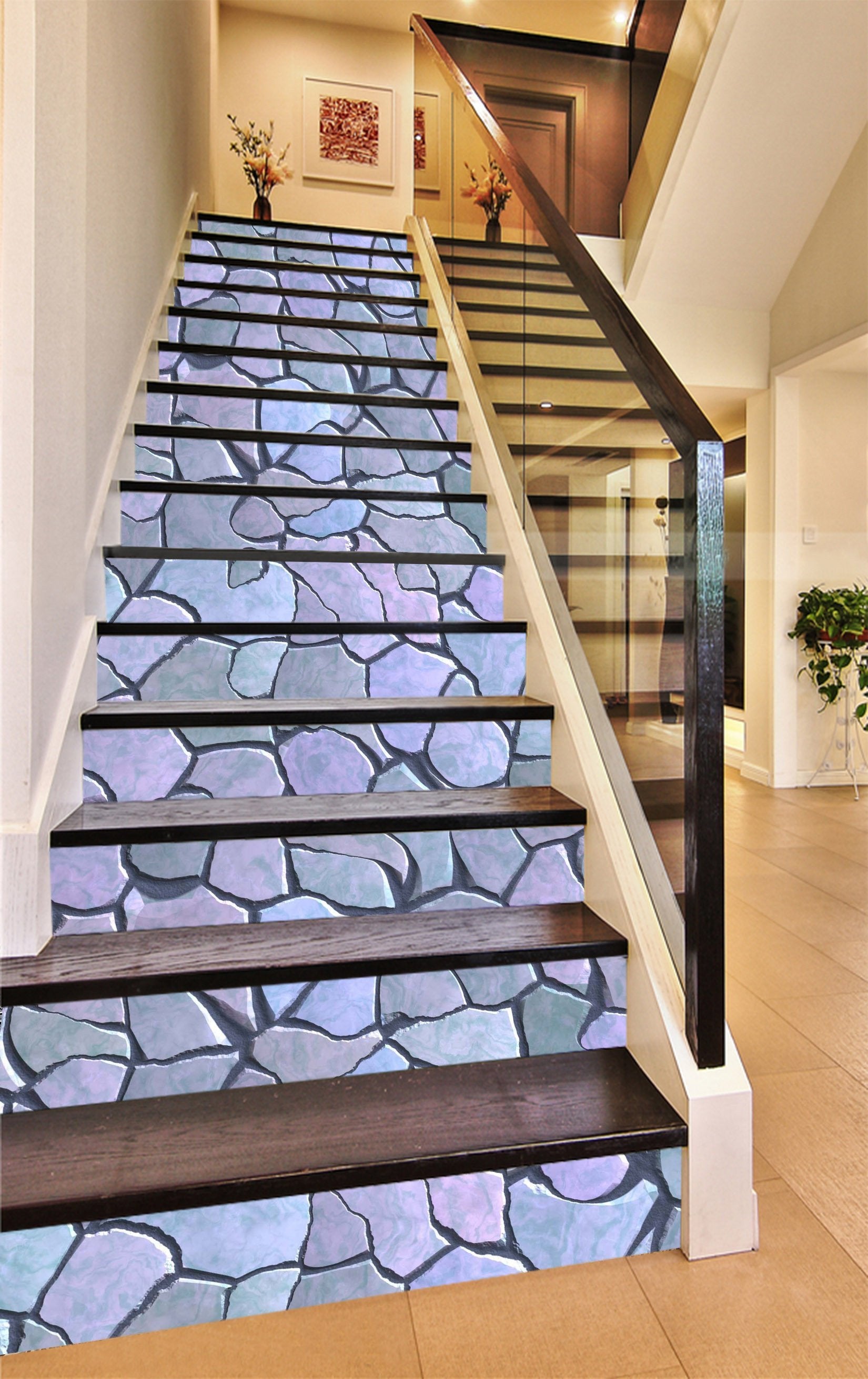 3D Ground Stones 1326 Stair Risers Wallpaper AJ Wallpaper 