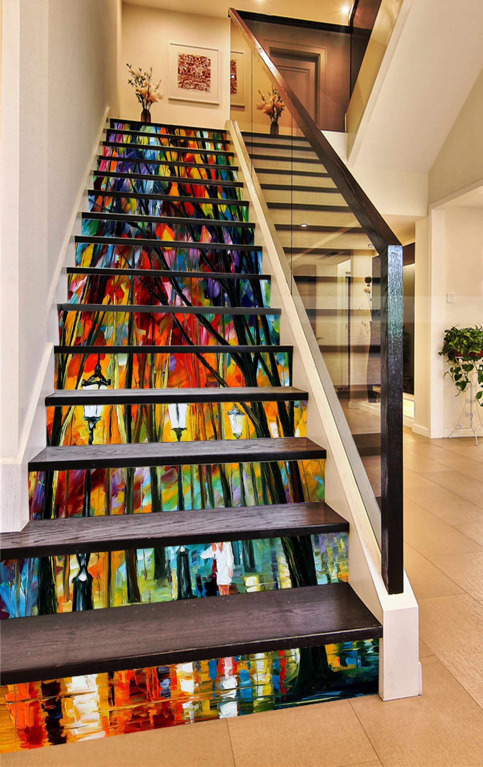3D Street Oil Painting 762 Stair Risers Wallpaper AJ Wallpaper 